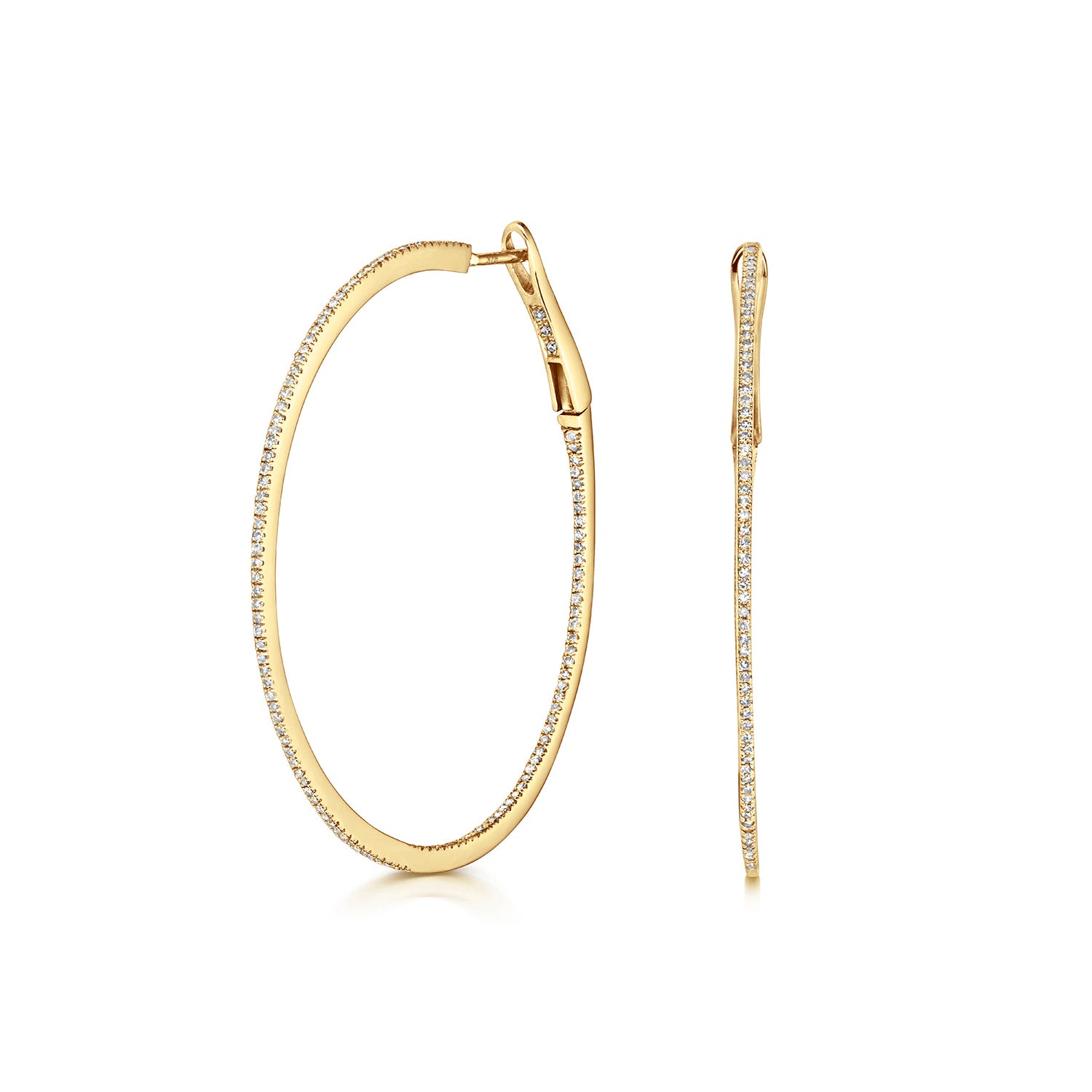 DIAMOND HOOPS IN 9CT GOLD