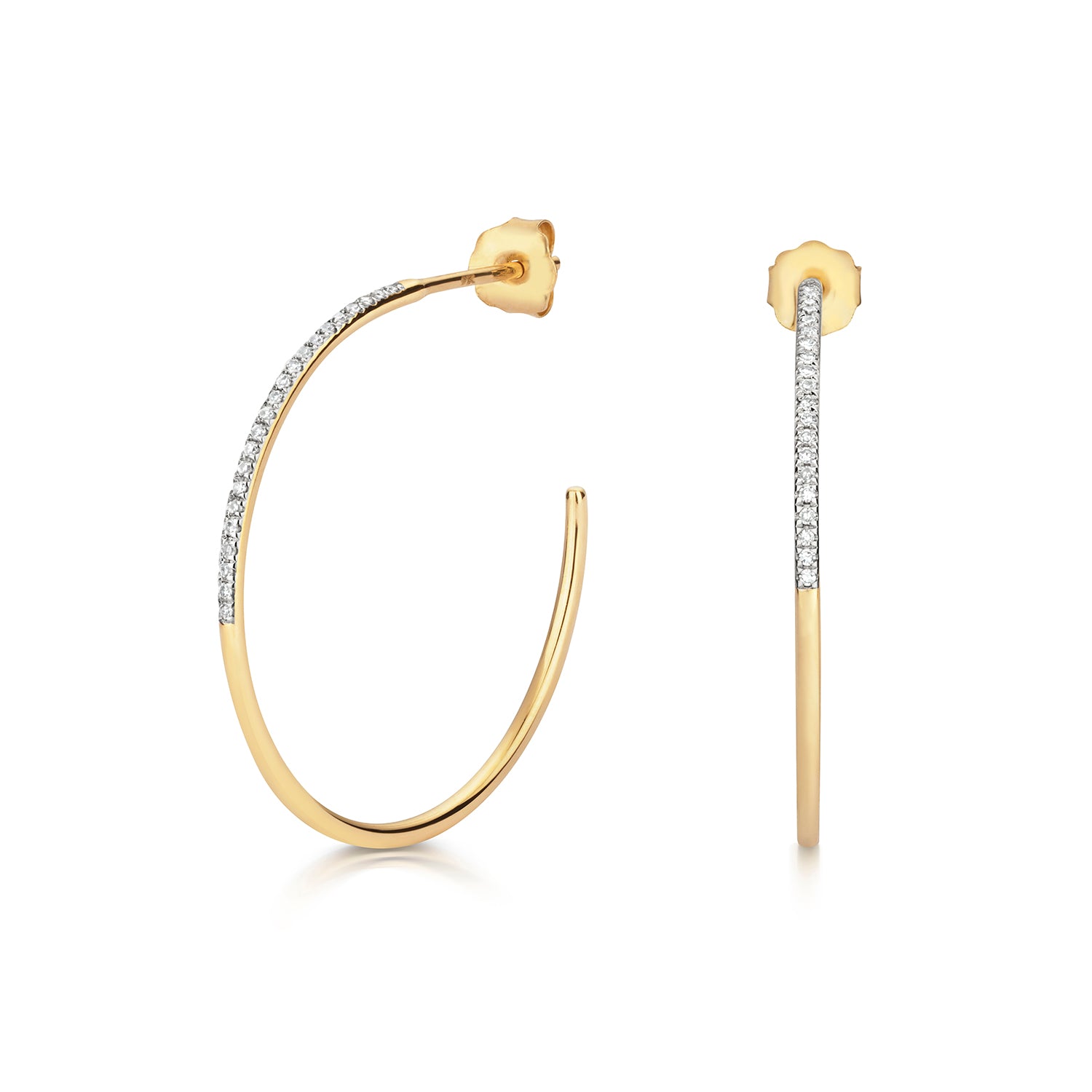 DIAMOND HOOPS IN 9CT GOLD