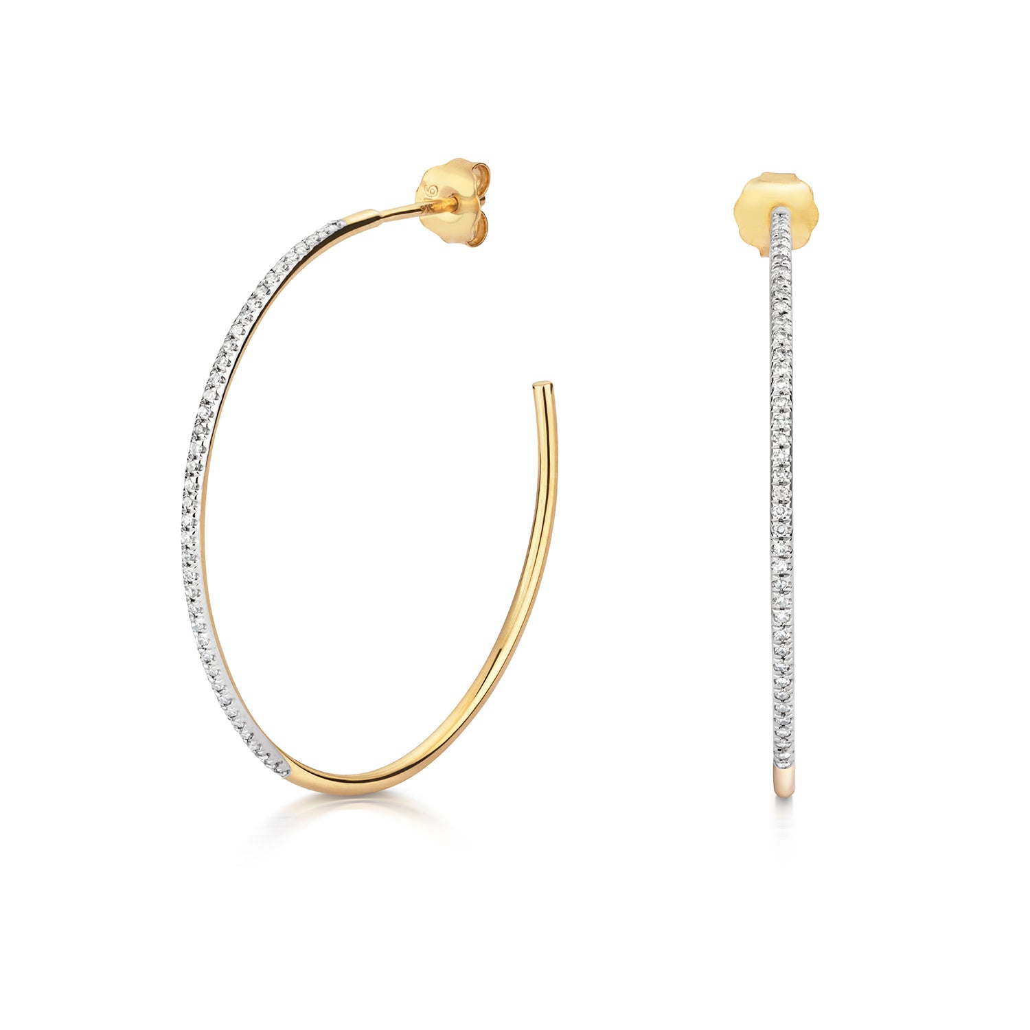 DIAMOND HOOPS IN 9CT GOLD