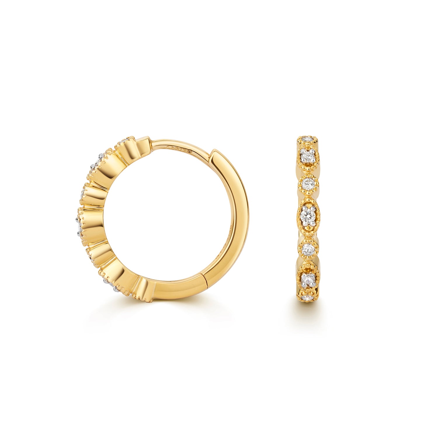 DIAMOND HOOPS IN 9CT GOLD