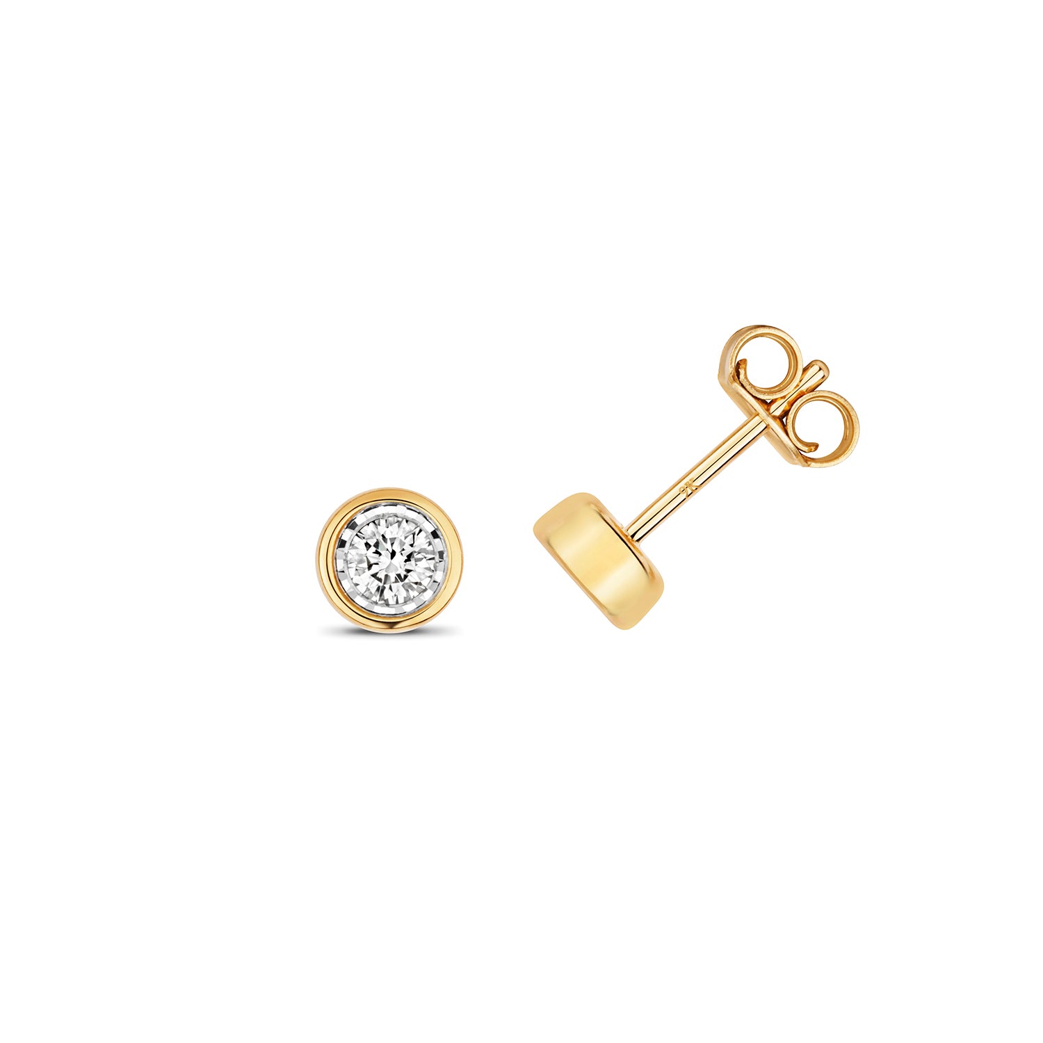 DIAMOND ILLUSION RUBOVER STUDS IN 9CT GOLD