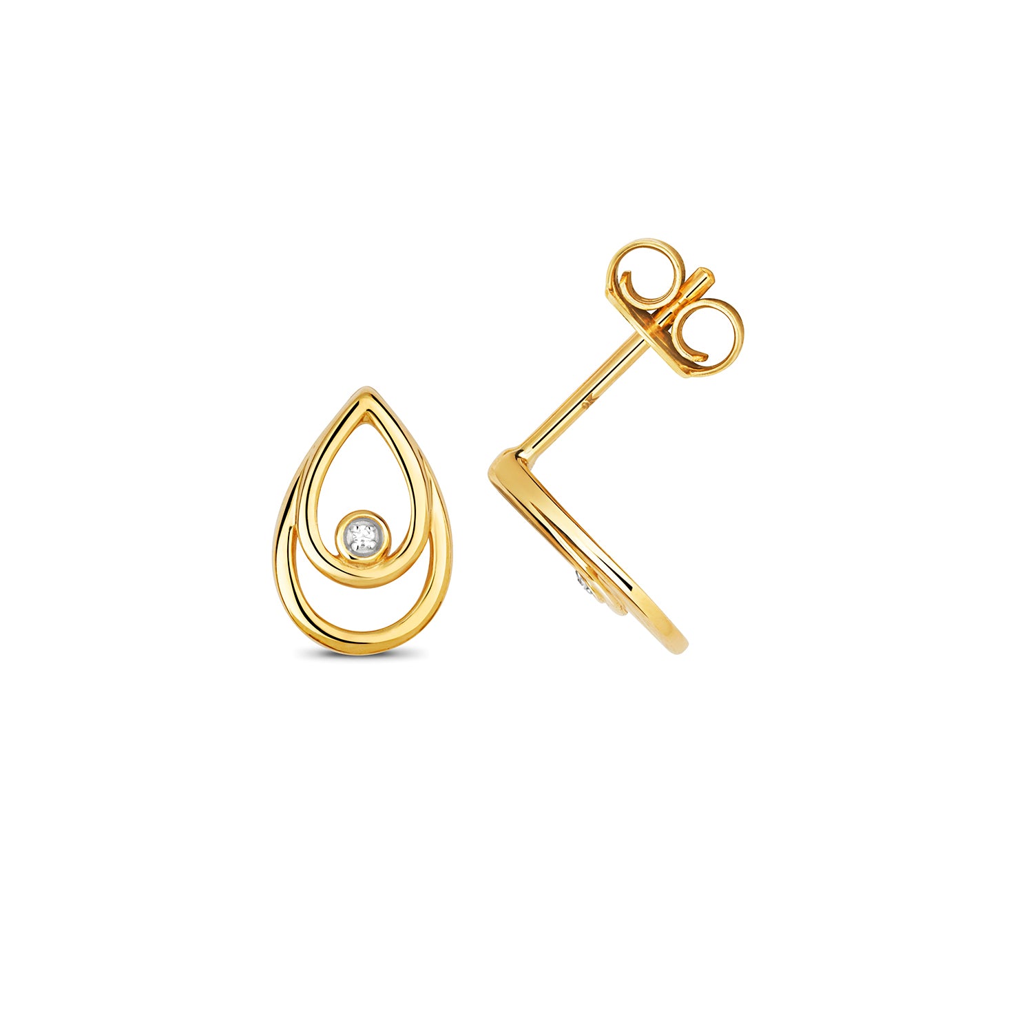 DIAMOND EARRING STUDS IN 9CT GOLD