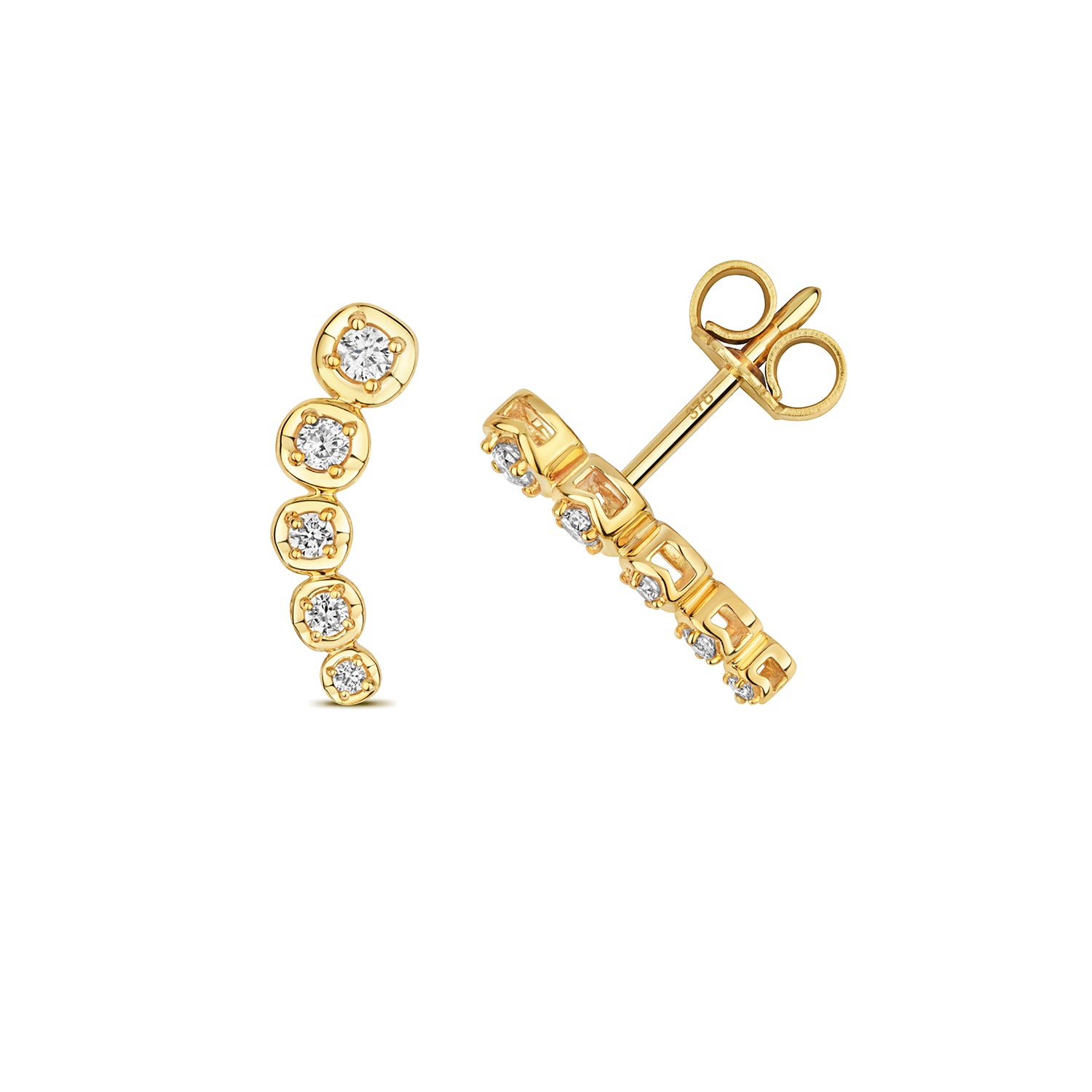 DIAMOND DROP EARRING IN 9CT GOLD