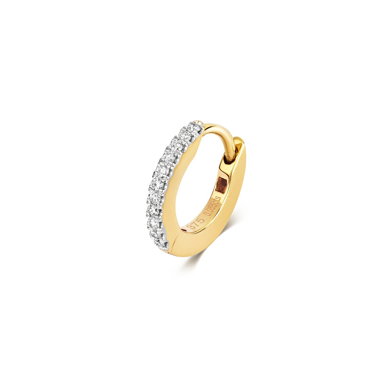 DIAMOND CARTILAGE HOOP IN 9CT GOLD