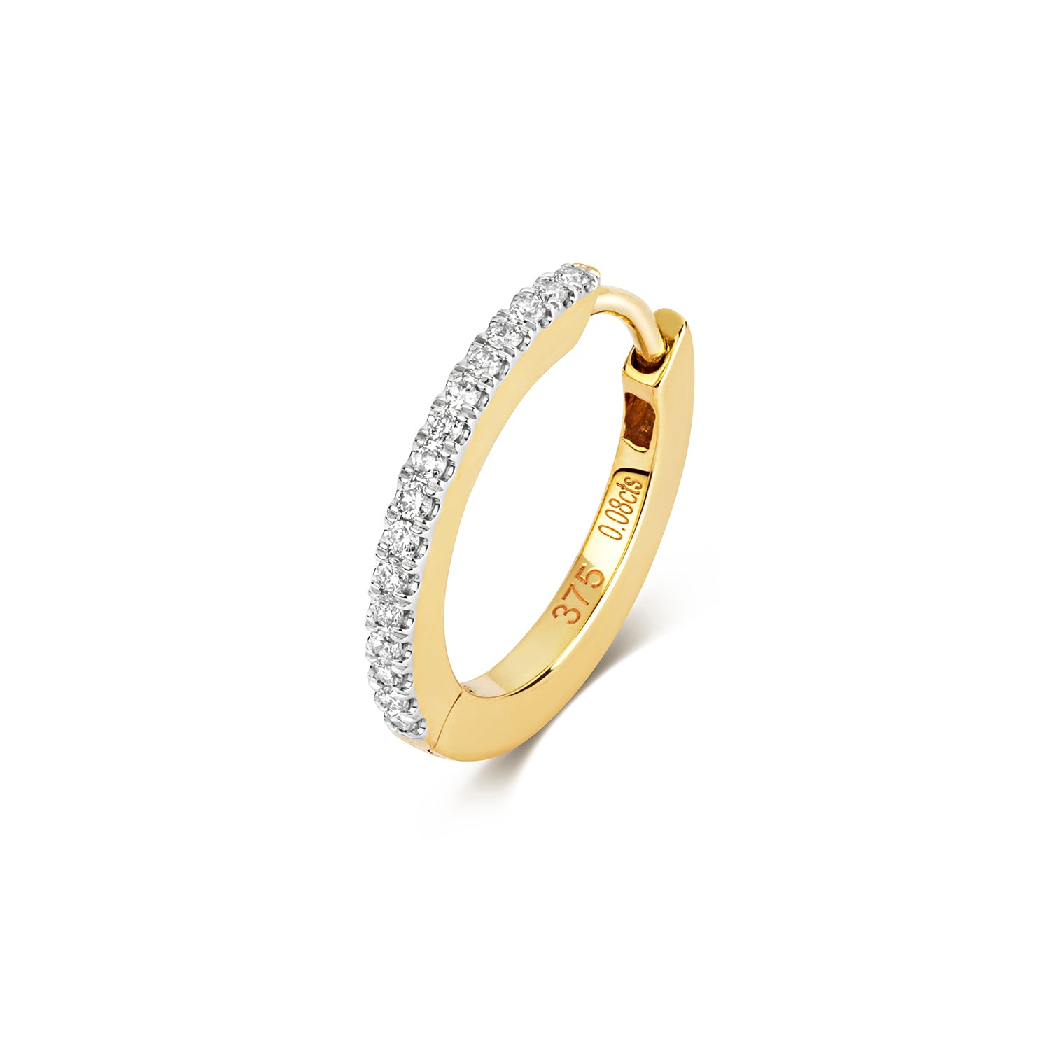 DIAMOND CARTILAGE HOOP IN 9CT GOLD