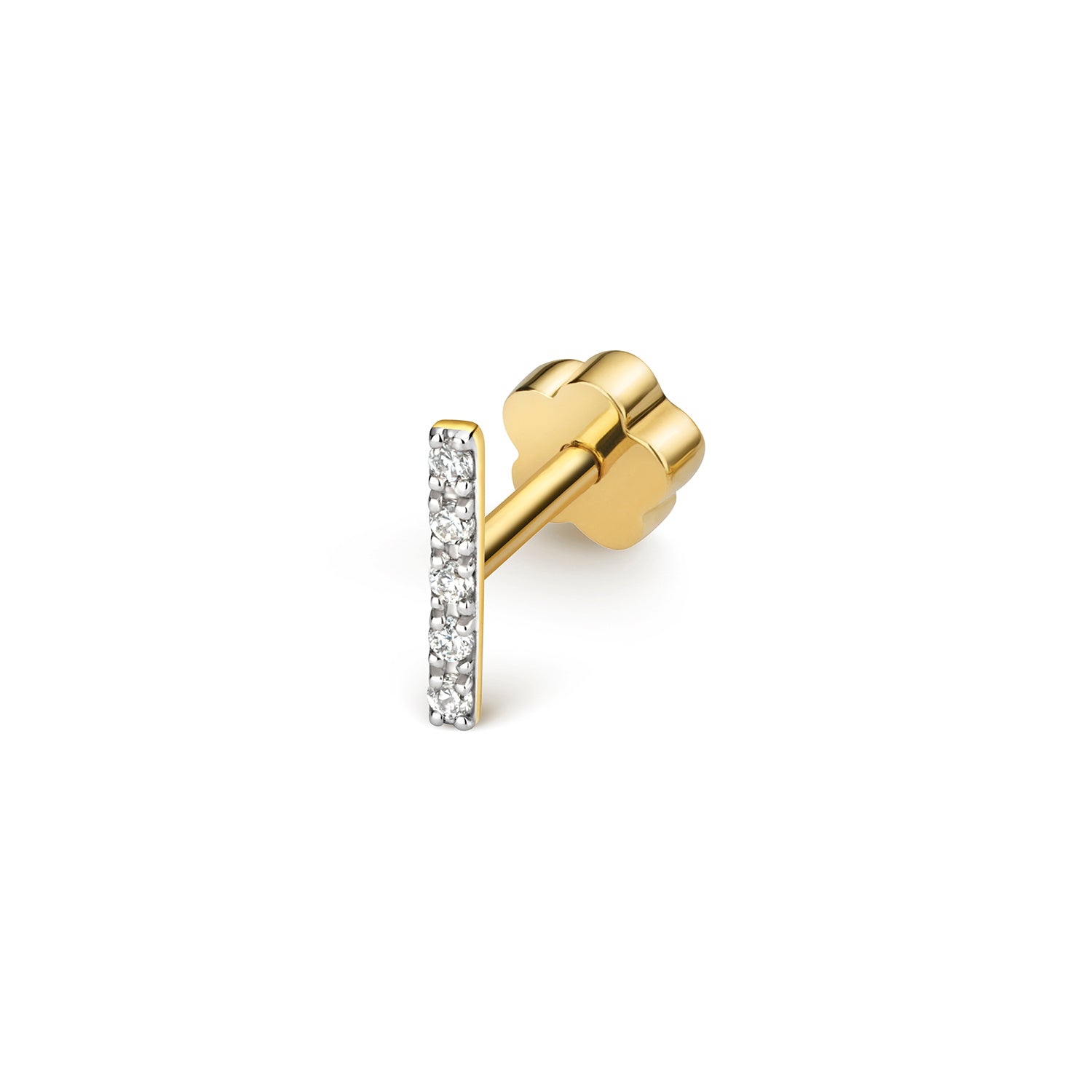 DIAMOND CARTILAGE BAR STUD IN 9CT GOLD