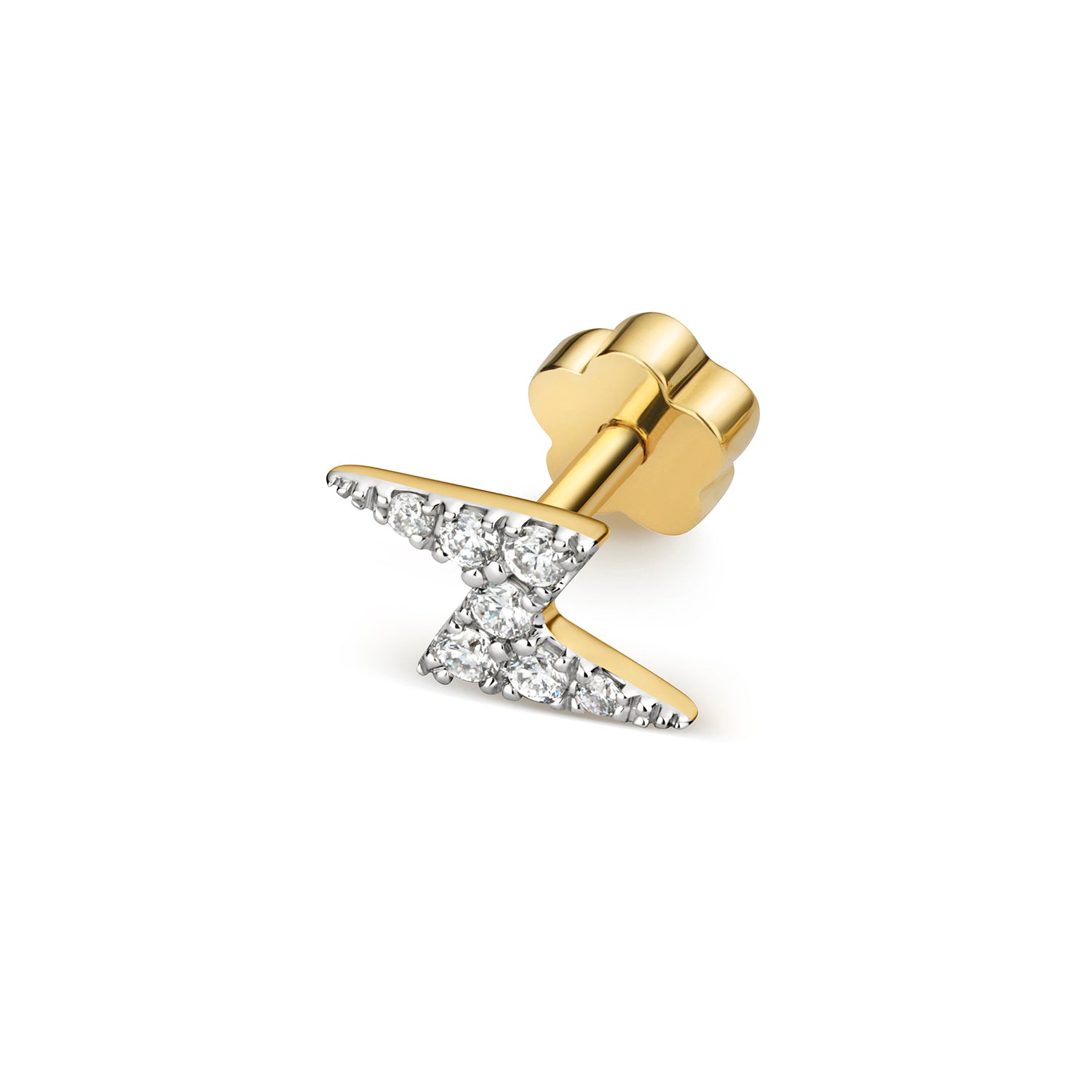 DIAMOND CARTILAGE BOLT STUD IN 9CT GOLD