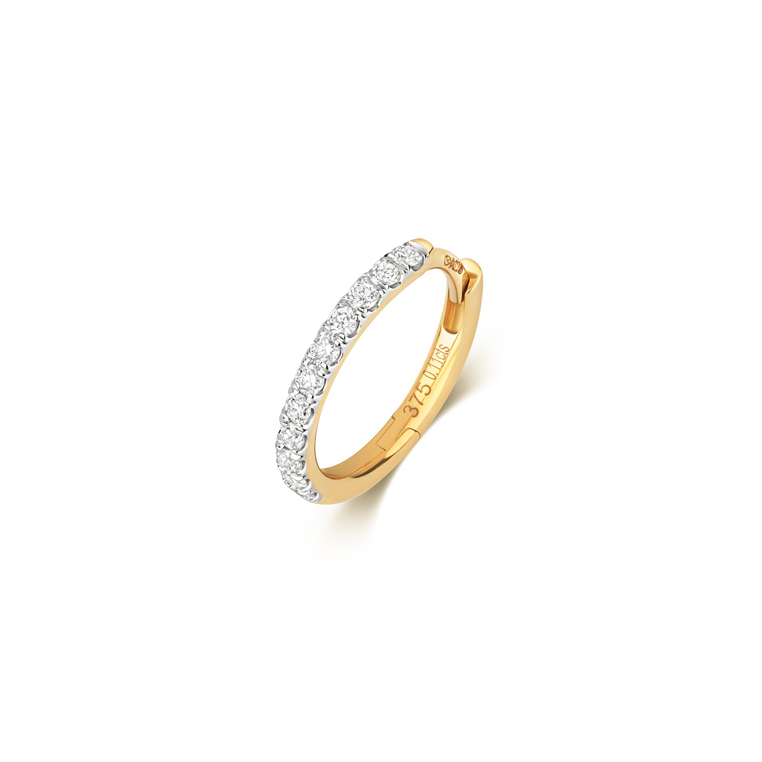 DIAMOND CARTILAGE HOOP IN 9CT GOLD