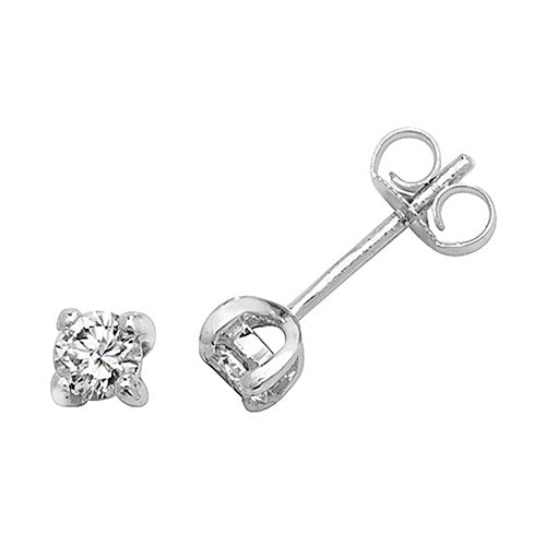 DIAMOND STUDS IN 18CT WHITE GOLD