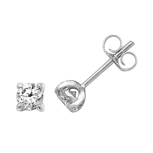 DIAMOND STUDS IN 18CT WHITE GOLD