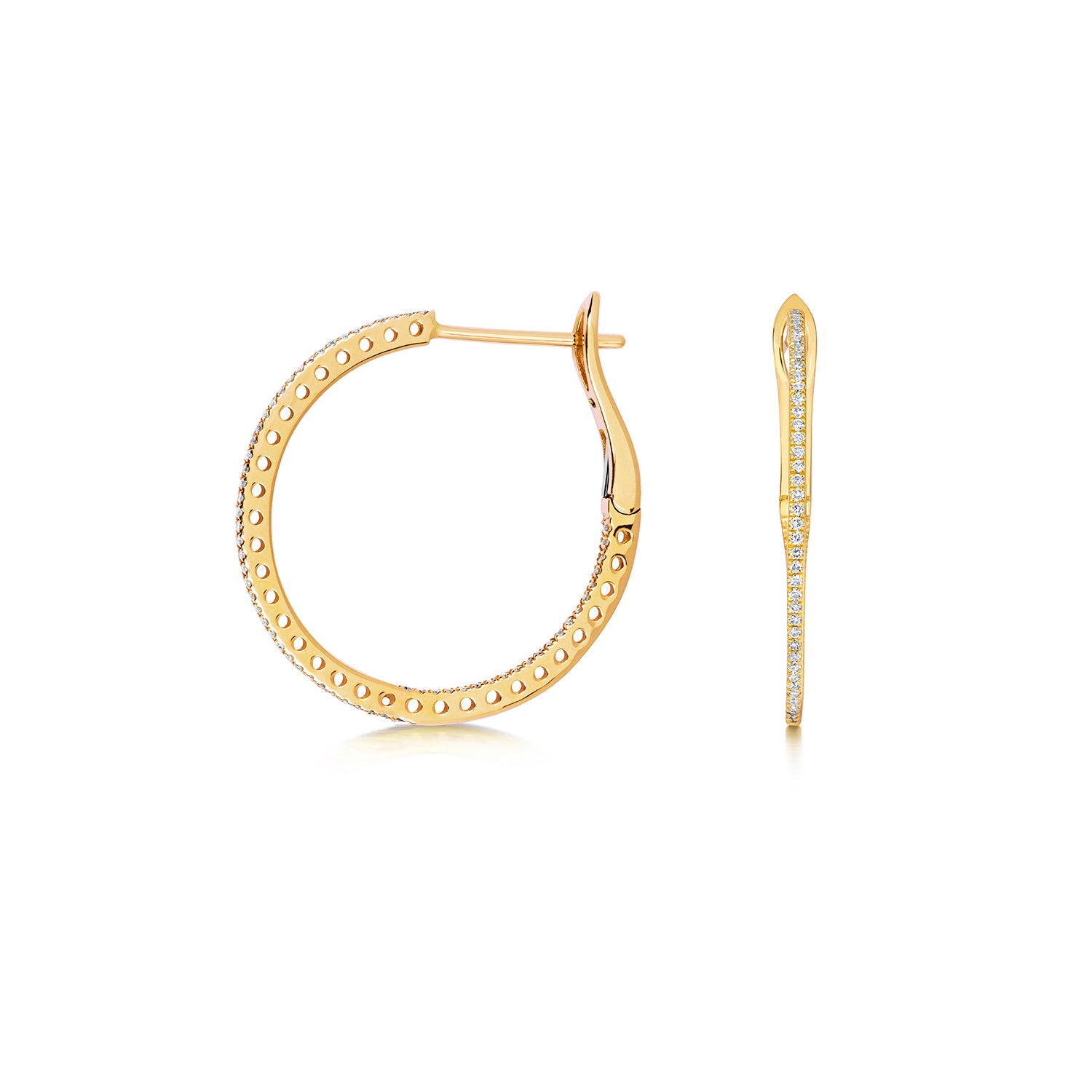 DIAMOND HOOPS IN 18CT GOLD