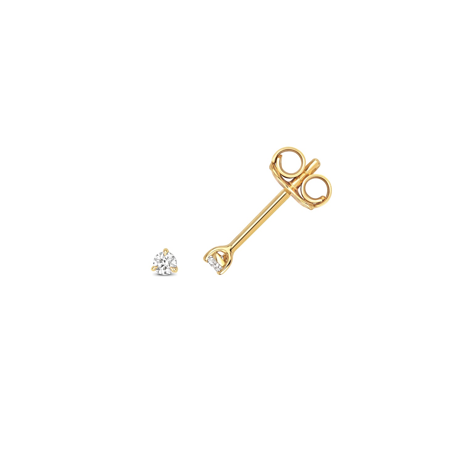 DIAMOND 3 CLAW EARRING STUDS IN 18CT GOLD