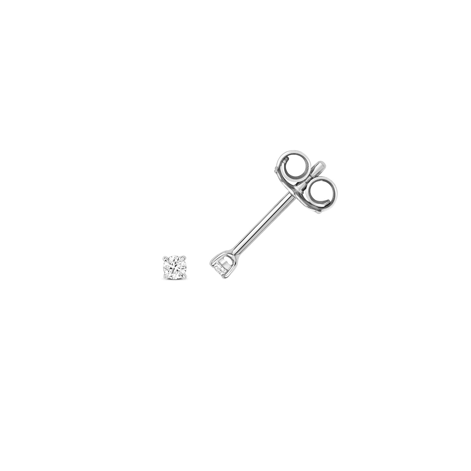 DIAMOND 4 CLAW EARRING STUDS IN 18CT WHITE GOLD