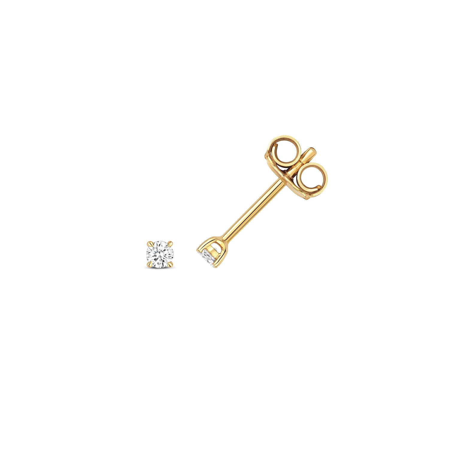 DIAMOND 4 CLAW EARRING STUDS IN 18CT GOLD