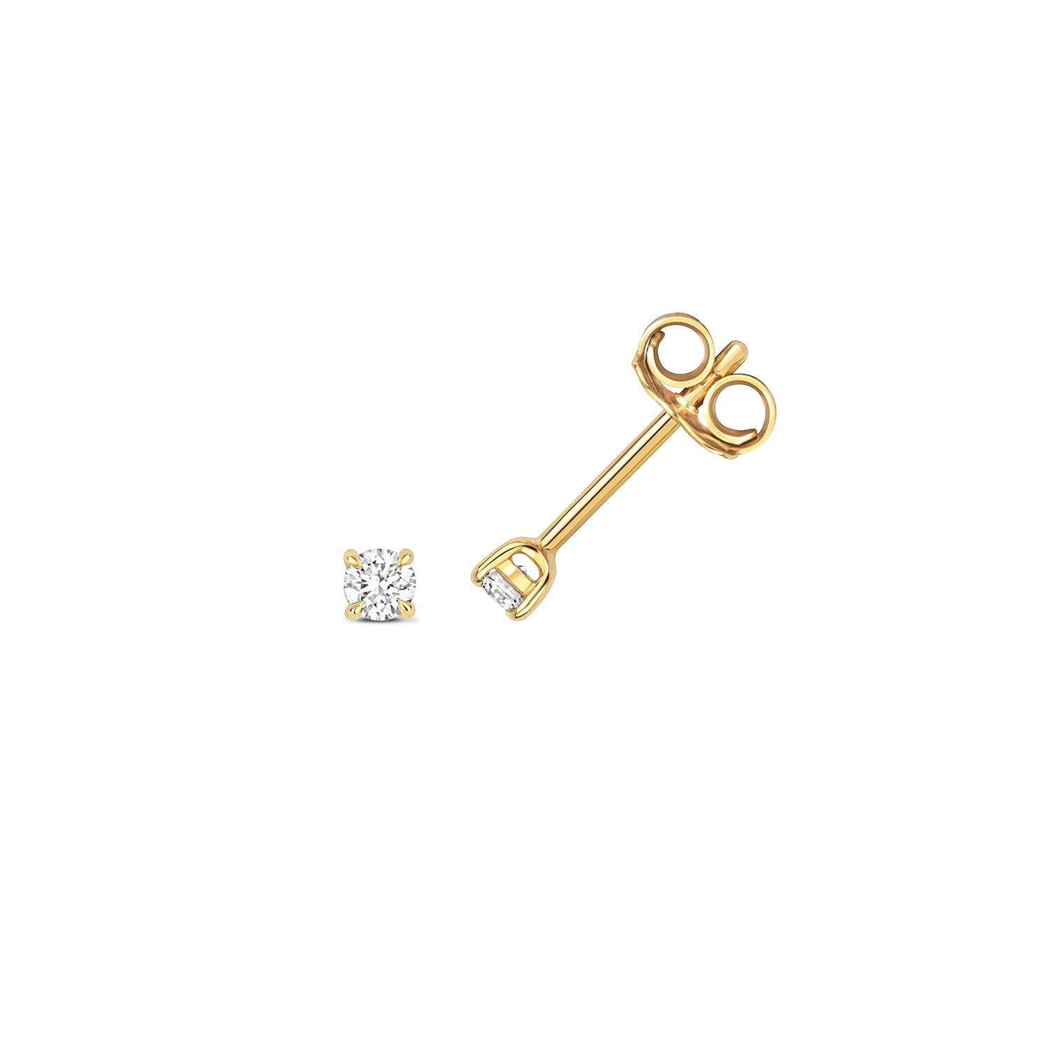 DIAMOND 4 CLAW EARRING STUDS IN 18CT GOLD