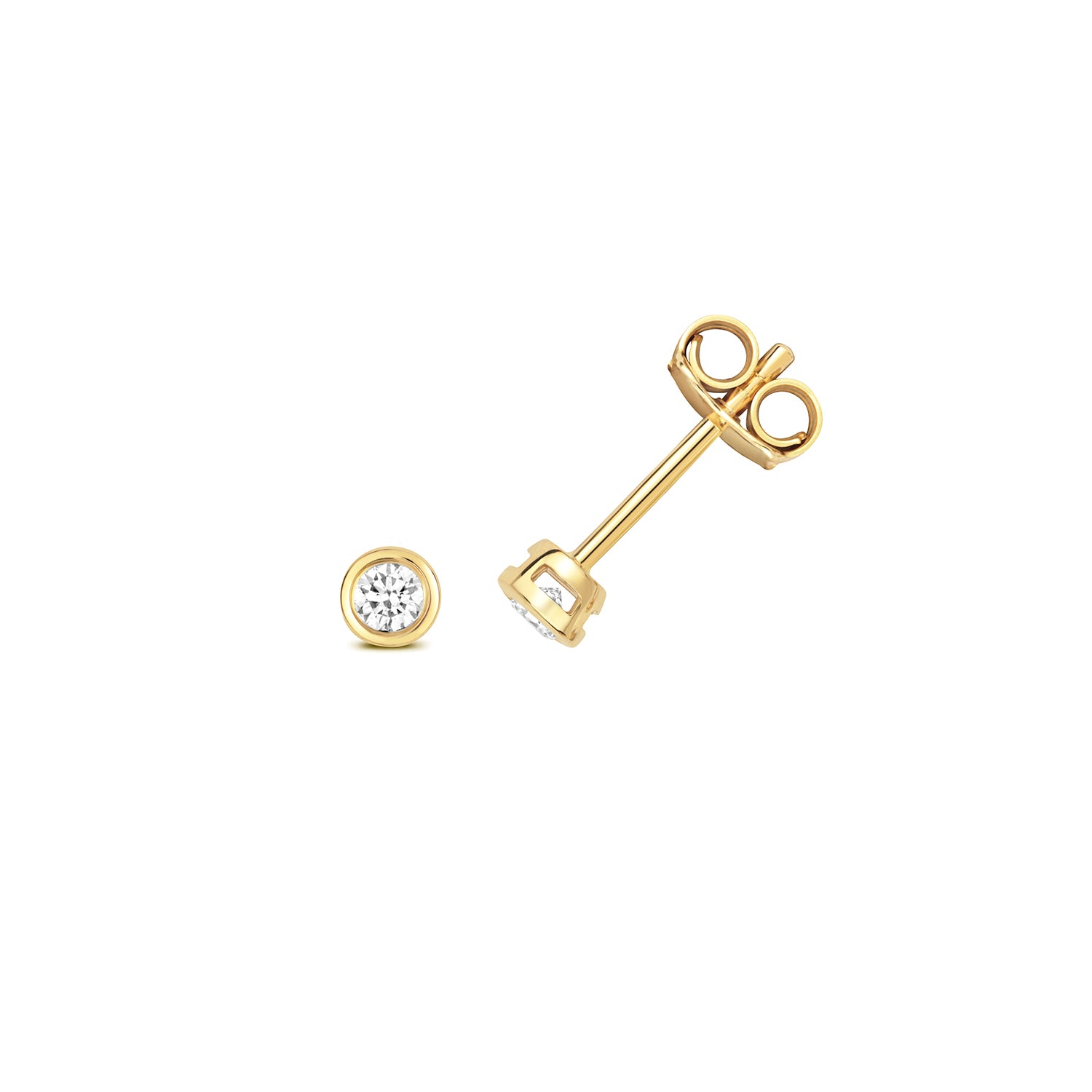 DIAMOND RUBOVER EARRING STUDS IN 18CT GOLD