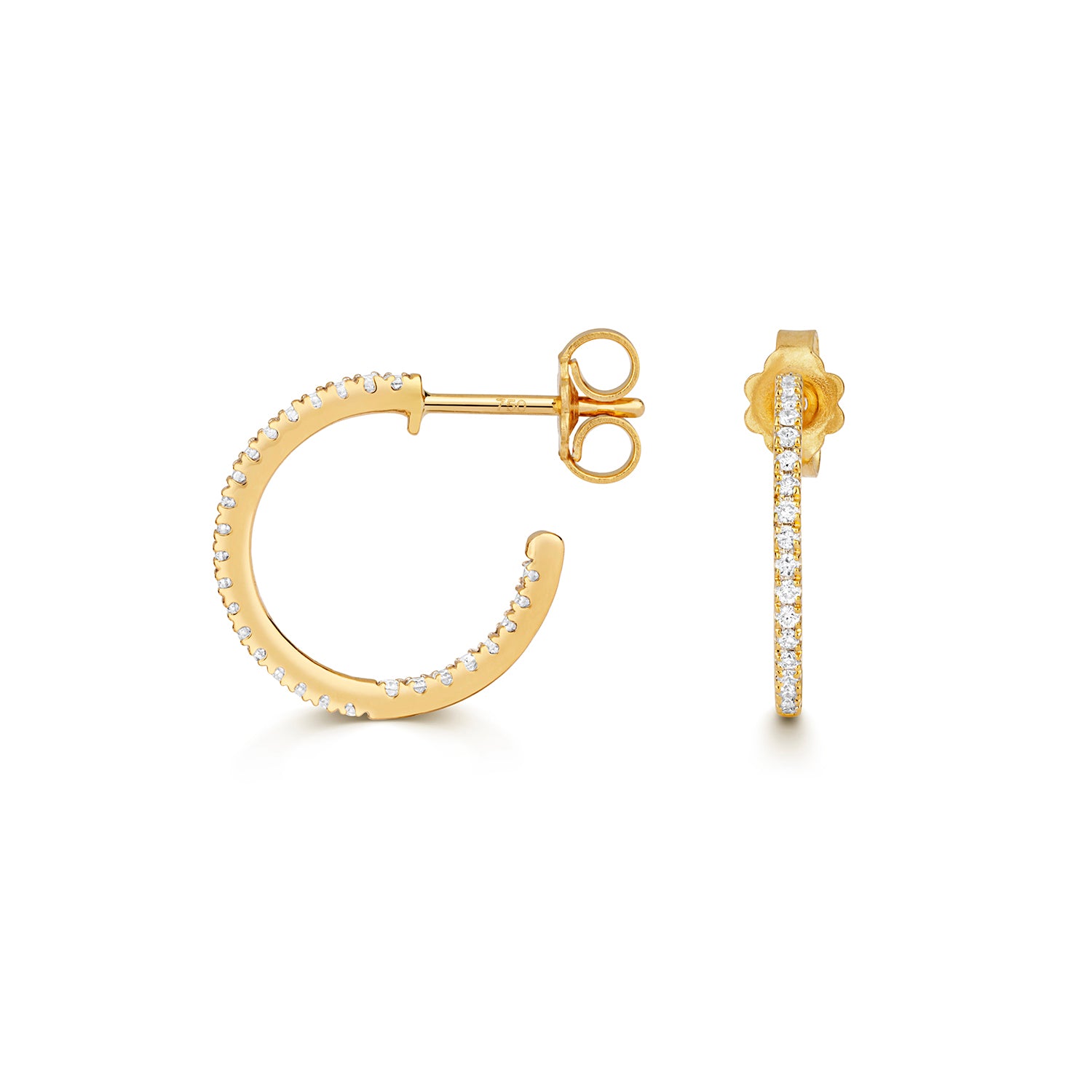 DIAMOND HOOPS IN 18CT GOLD