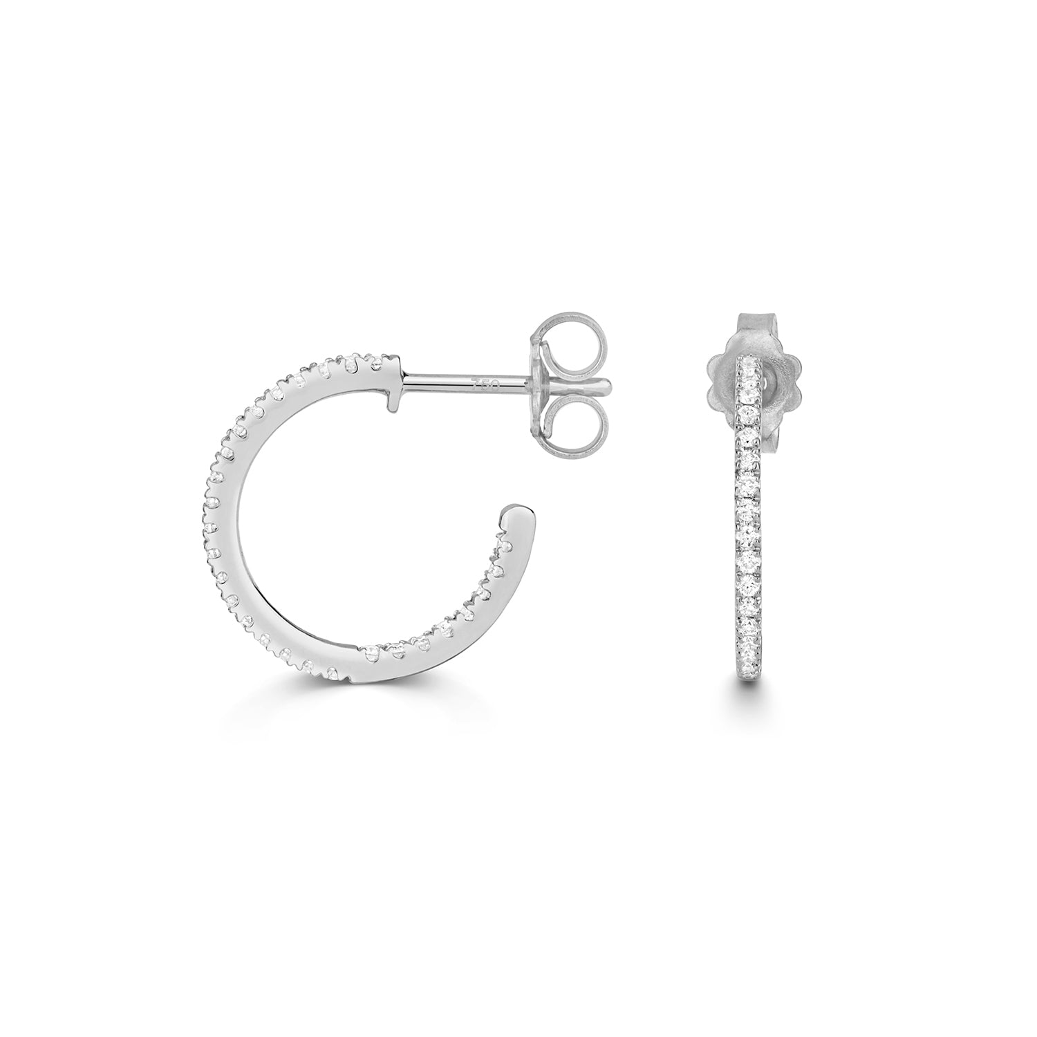 DIAMOND HOOPS IN 18CT WHITE GOLD