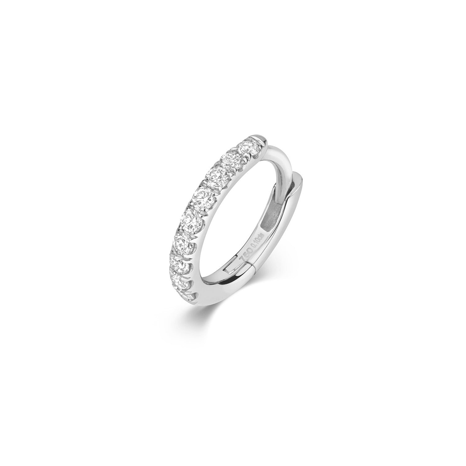 DIAMOND CARTILAGE HOOP IN 18CT WHITE GOLD