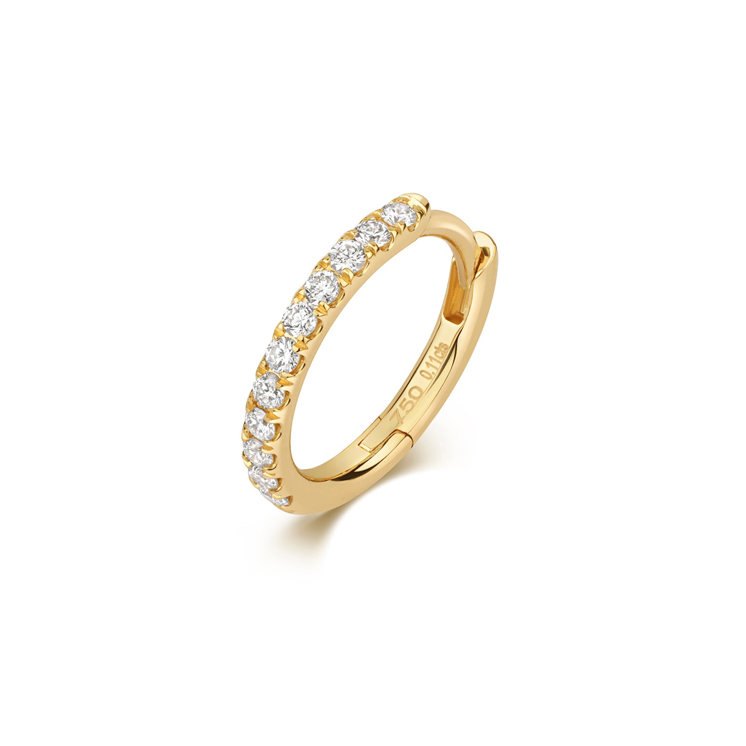 DIAMOND CARTILAGE HOOP IN 18CT GOLD