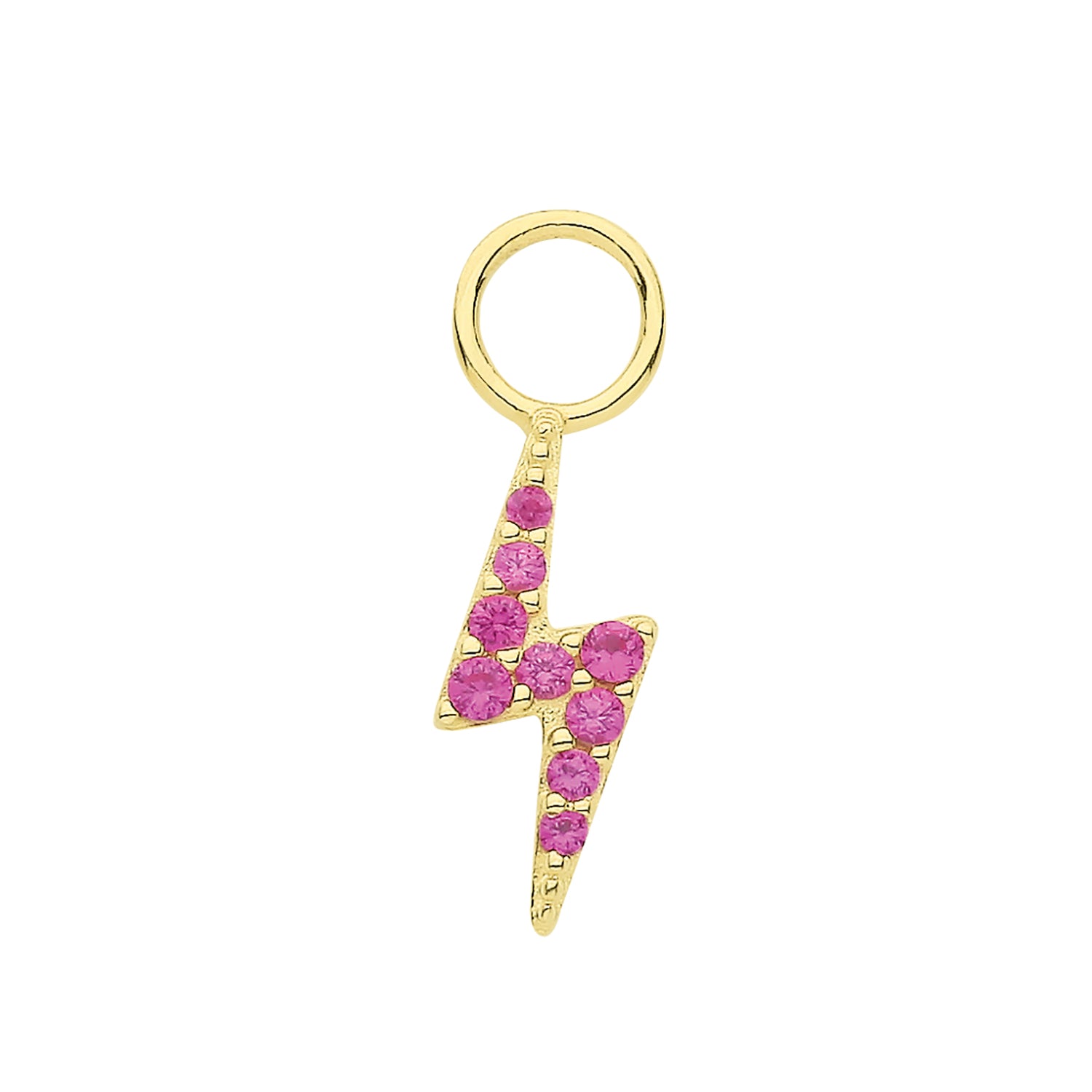 9CT GOLD LIGHTNING BOLT EARRING CHARM