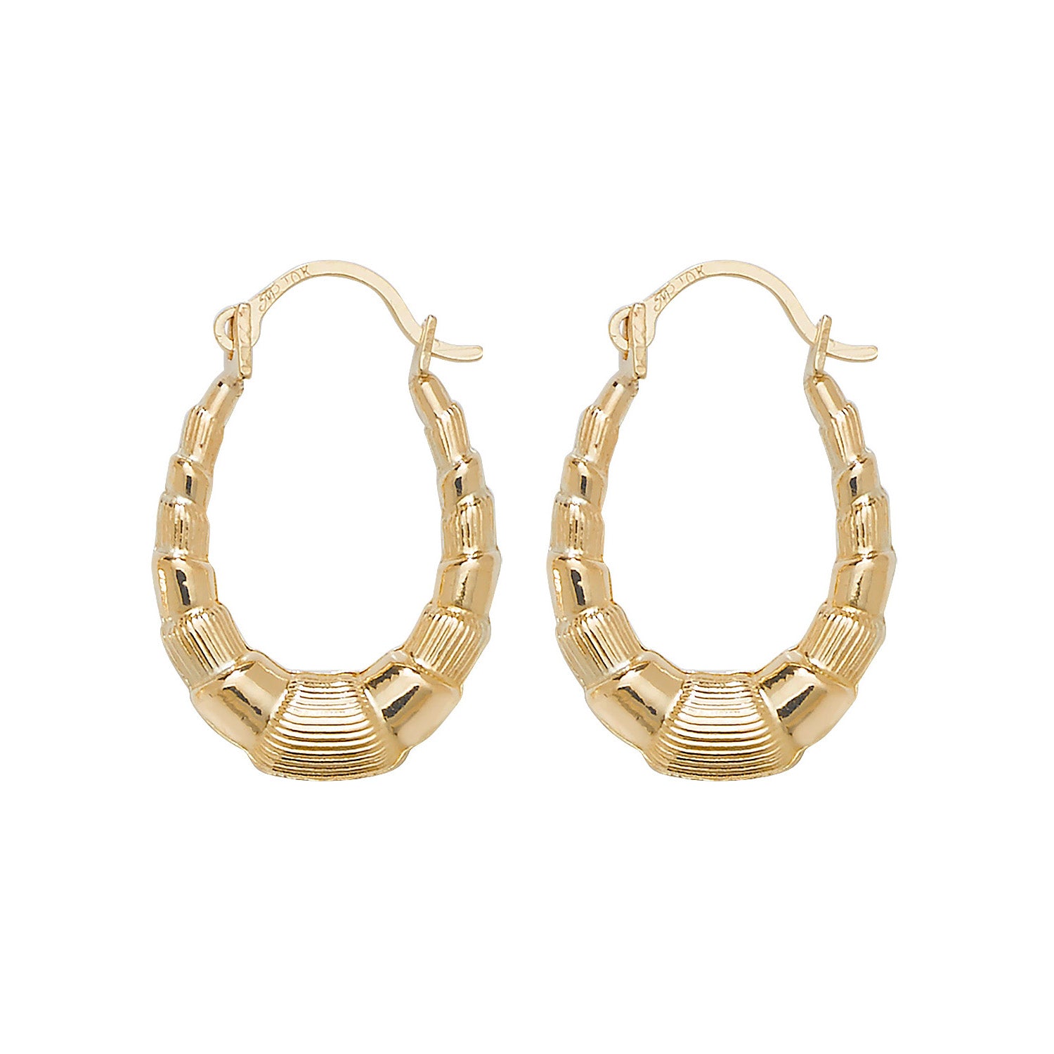 9CT YEL GOLD BABIES' CREOLE EARRINGS