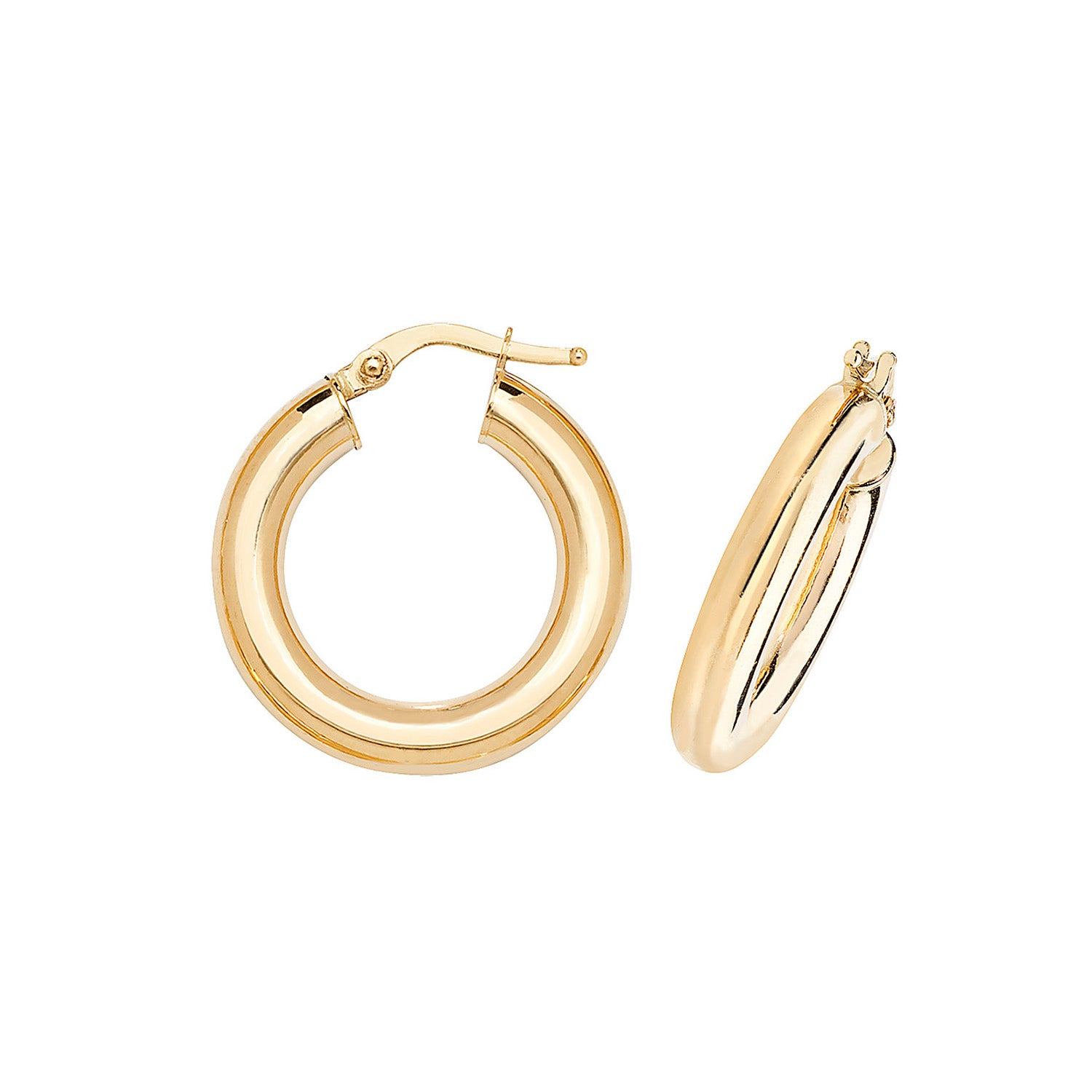 9CT YEL GOLD 10MM HOOP EARRINGS