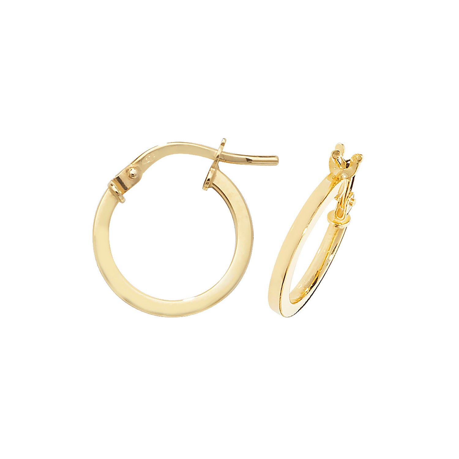 9CT YEL GOLD 08MM HOOP EARRINGS