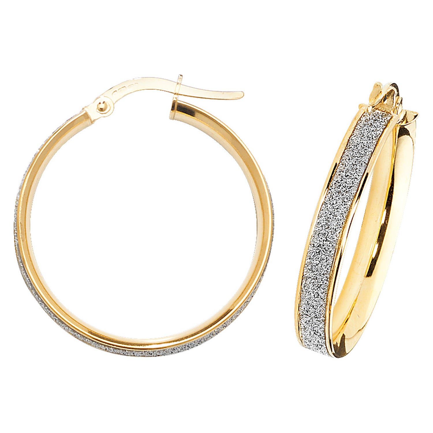 9CT YEL GOLD 20MM HOOP EARRINGS