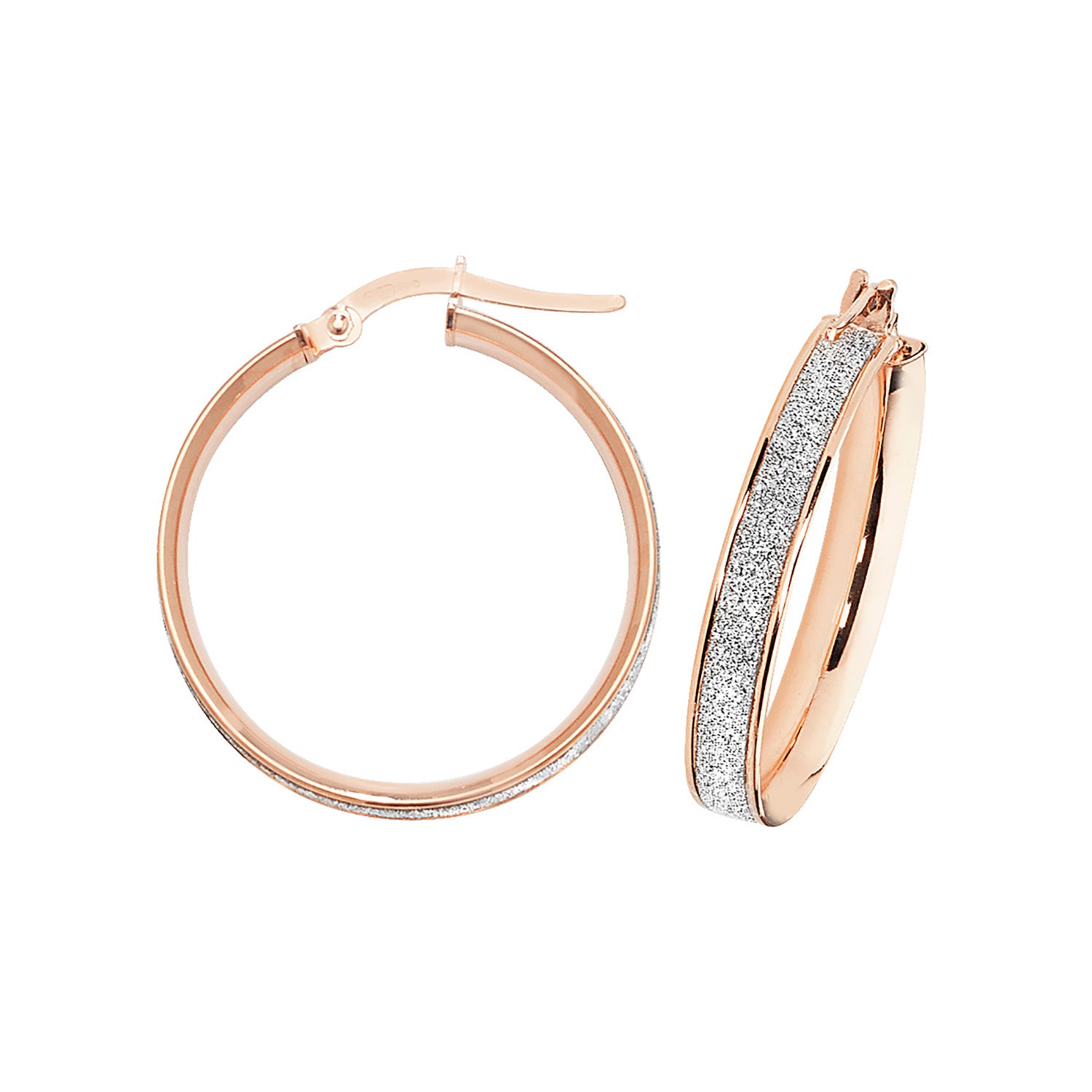 9CT ROSE GOLD 20MM HOOP EARRINGS