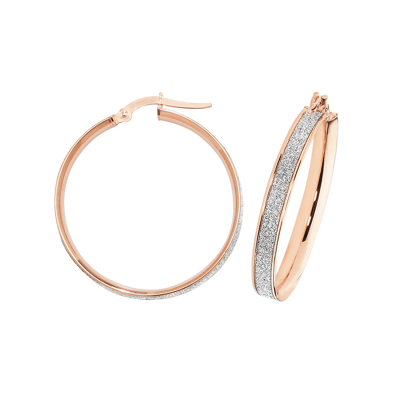 9CT ROSE GOLD 25MM HOOP EARRINGS