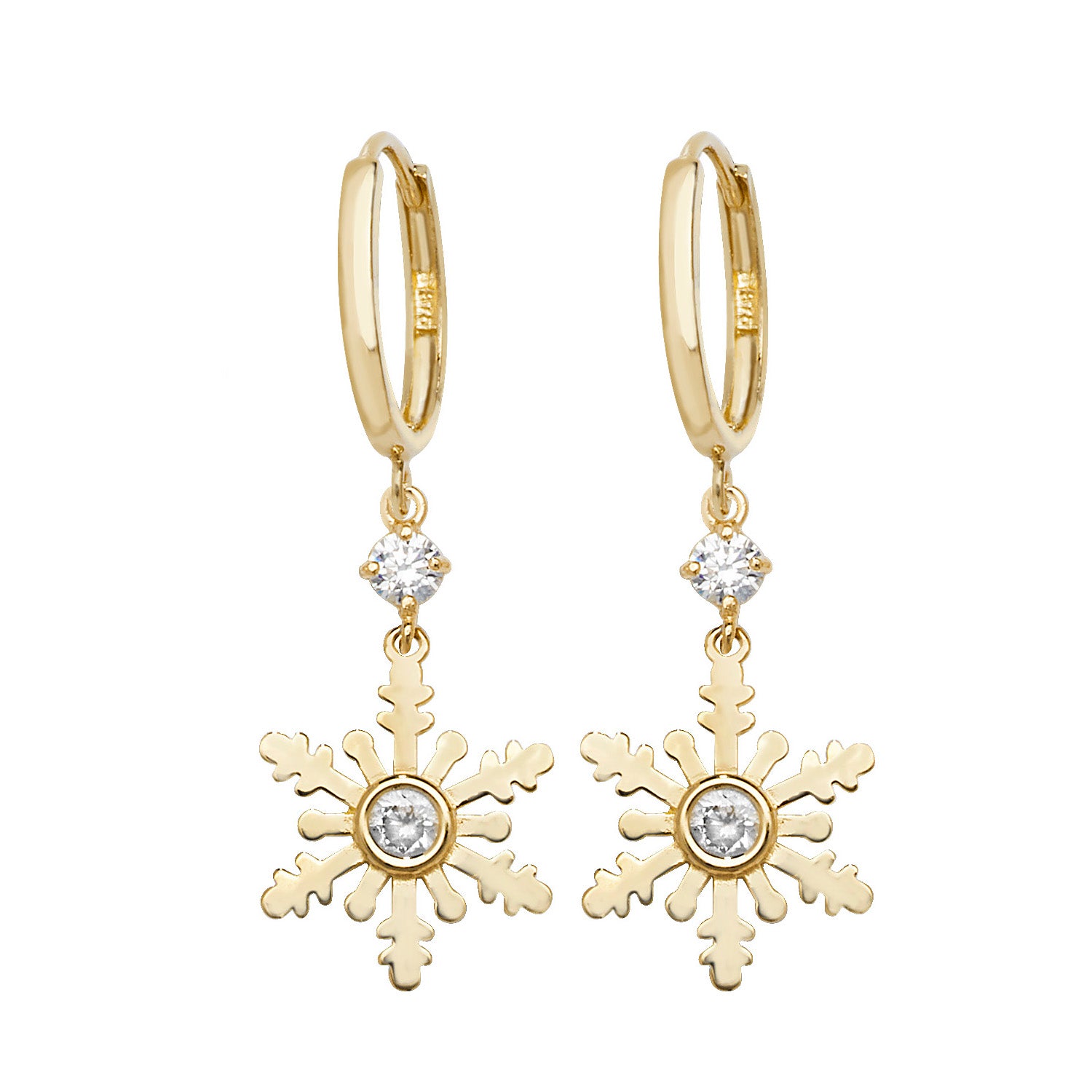 9CT YEL GOLD DROP  EARRINGS