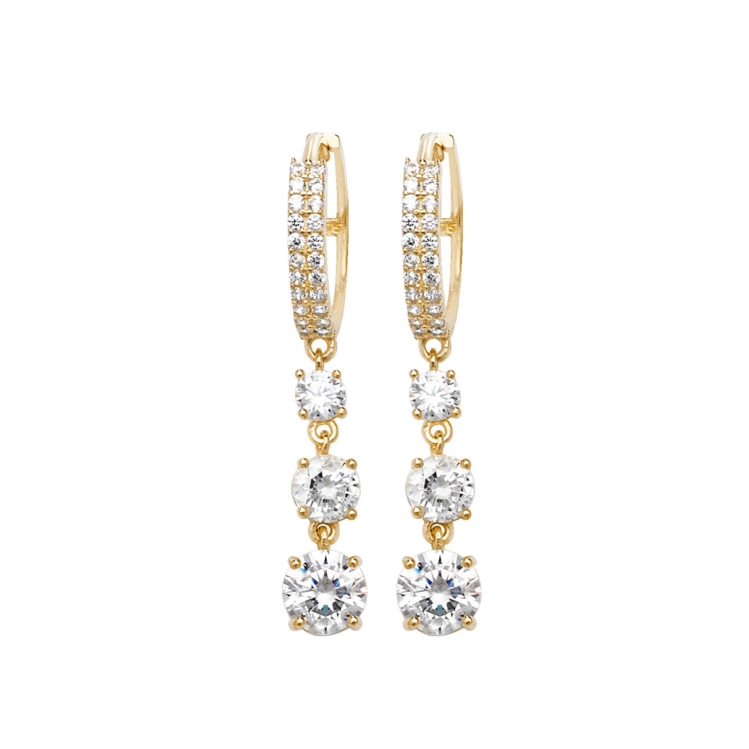 9CT YEL GOLD DROP  EARRINGS