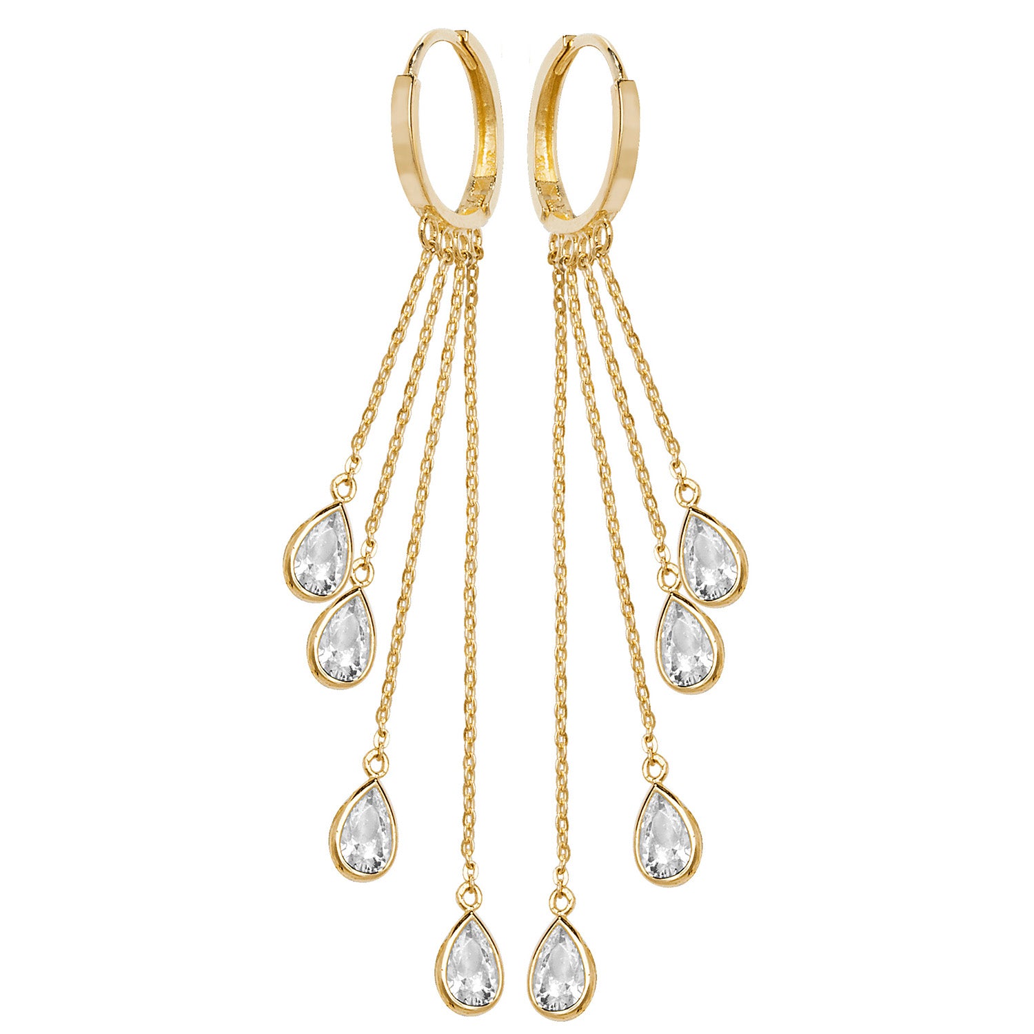 9CT YEL GOLD DROP EARRINGS