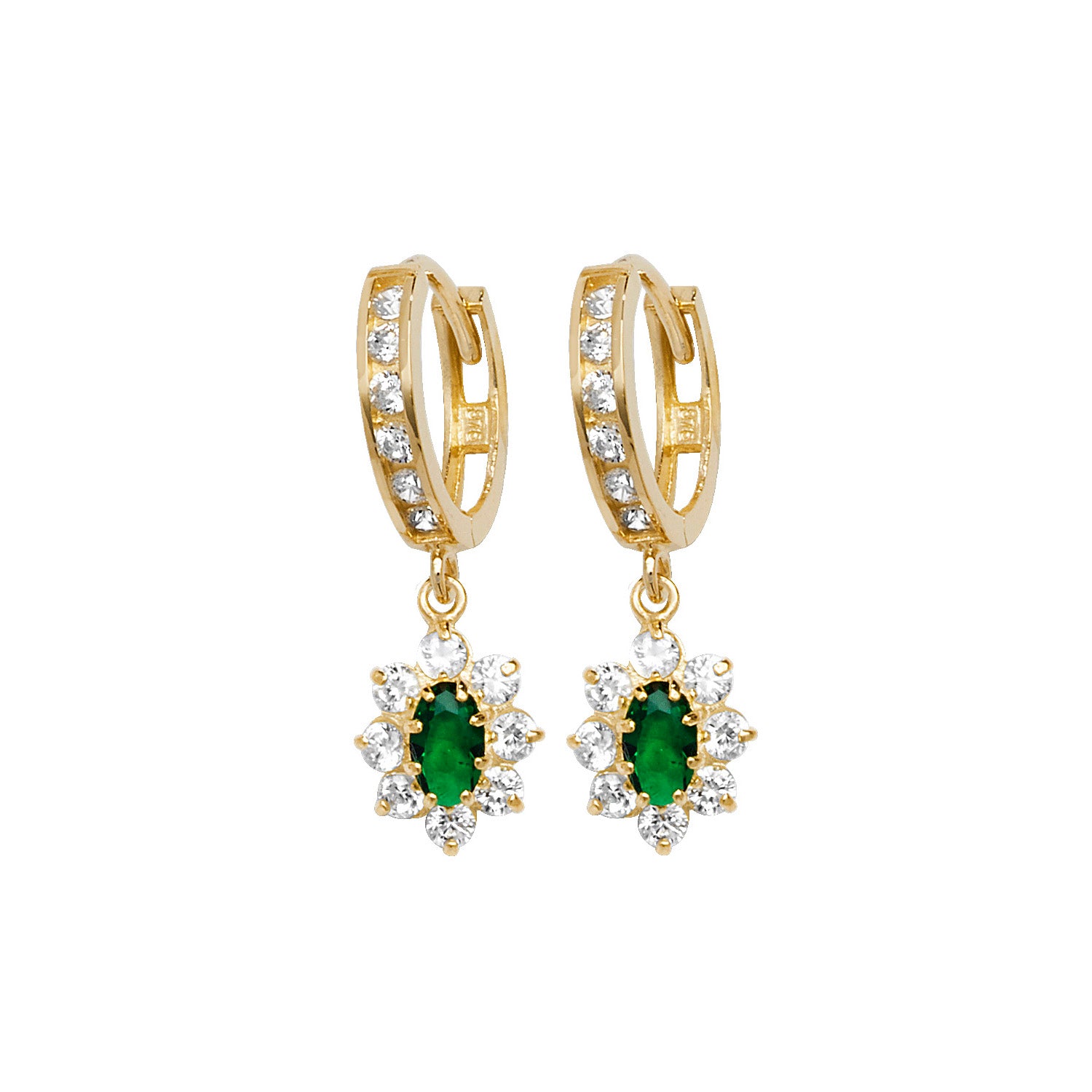 9CT YEL GOLD DROP EARRINGS