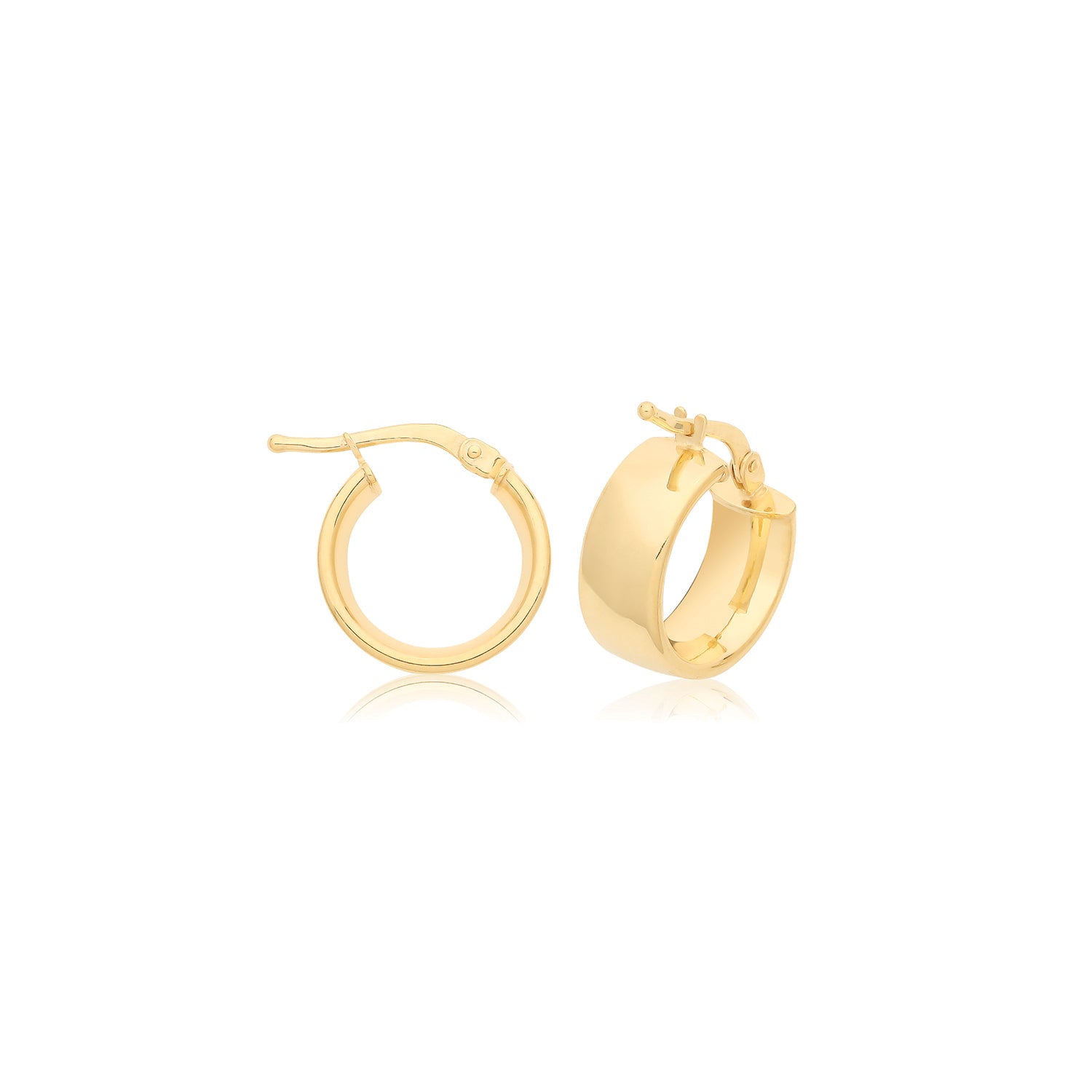 9CT YEL GOLD 08MM HOOP EARRINGS