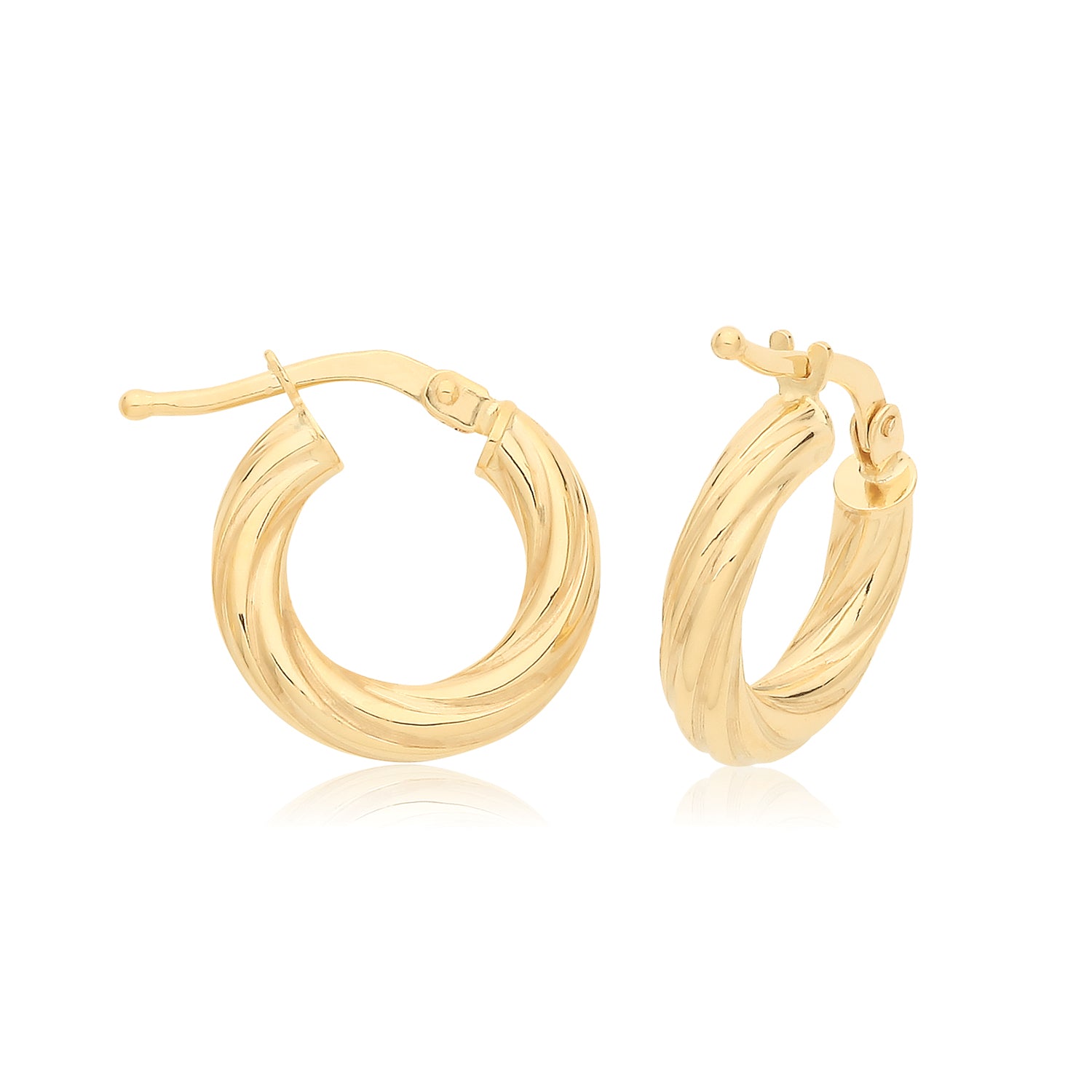 9CT YEL GOLD 06MM HOOP EARRINGS