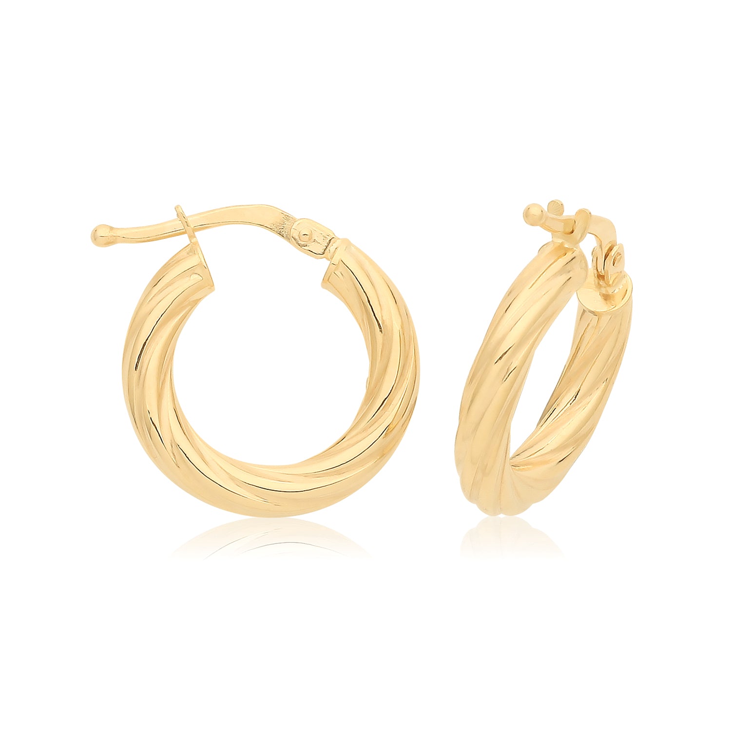 9CT YEL GOLD 06MM HOOP EARRINGS