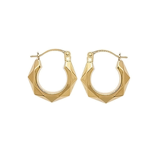 9CT YEL GOLD 08MM CREOLE EARRINGS