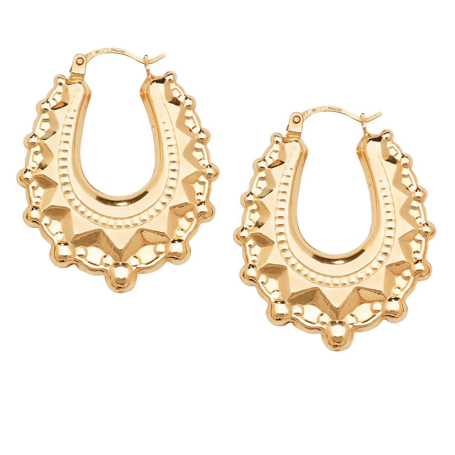 9CT YEL GOLD CREOLE EARRINGS