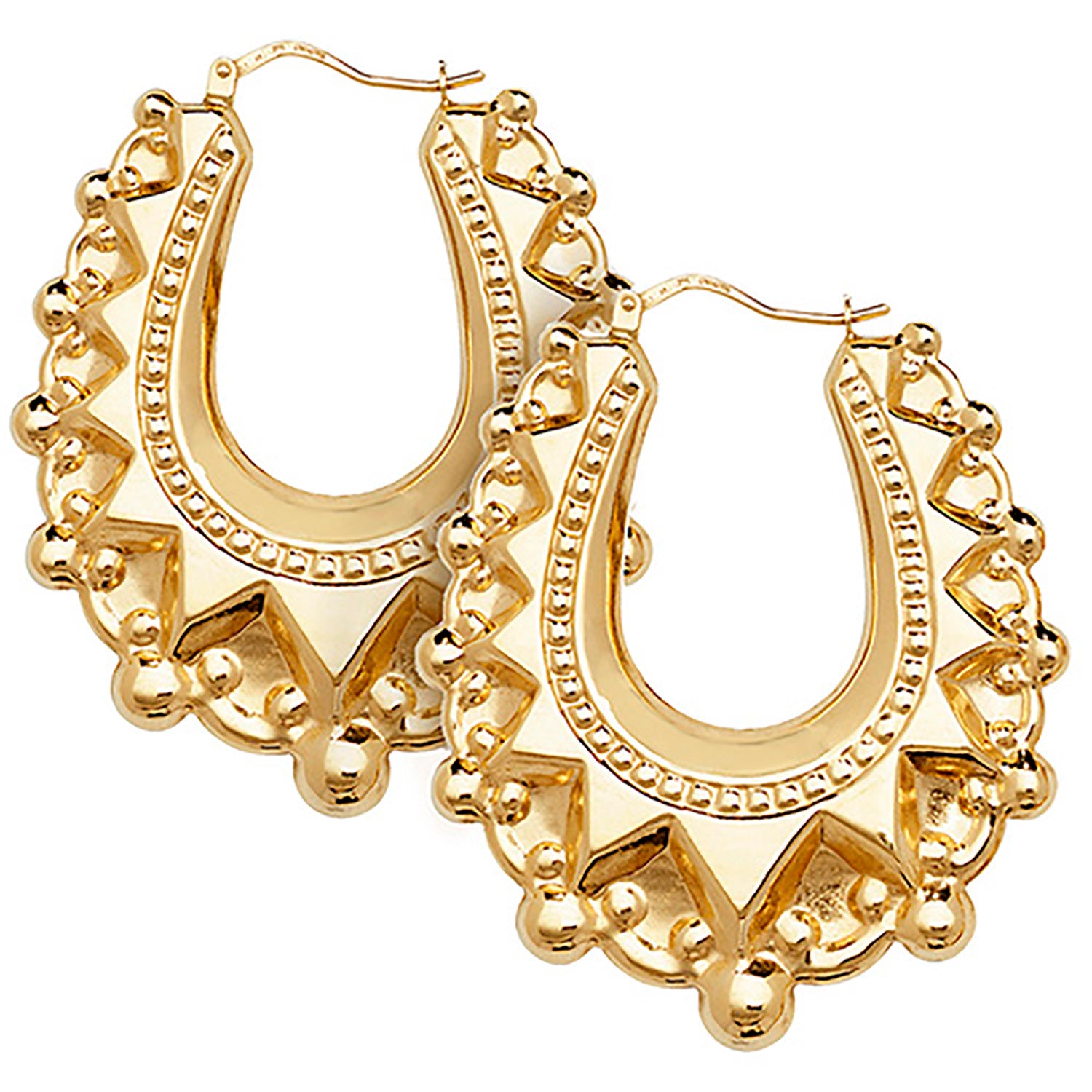 9CT YEL GOLD CREOLE EARRINGS