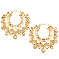 9CT YEL GOLD CREOLE EARRINGS