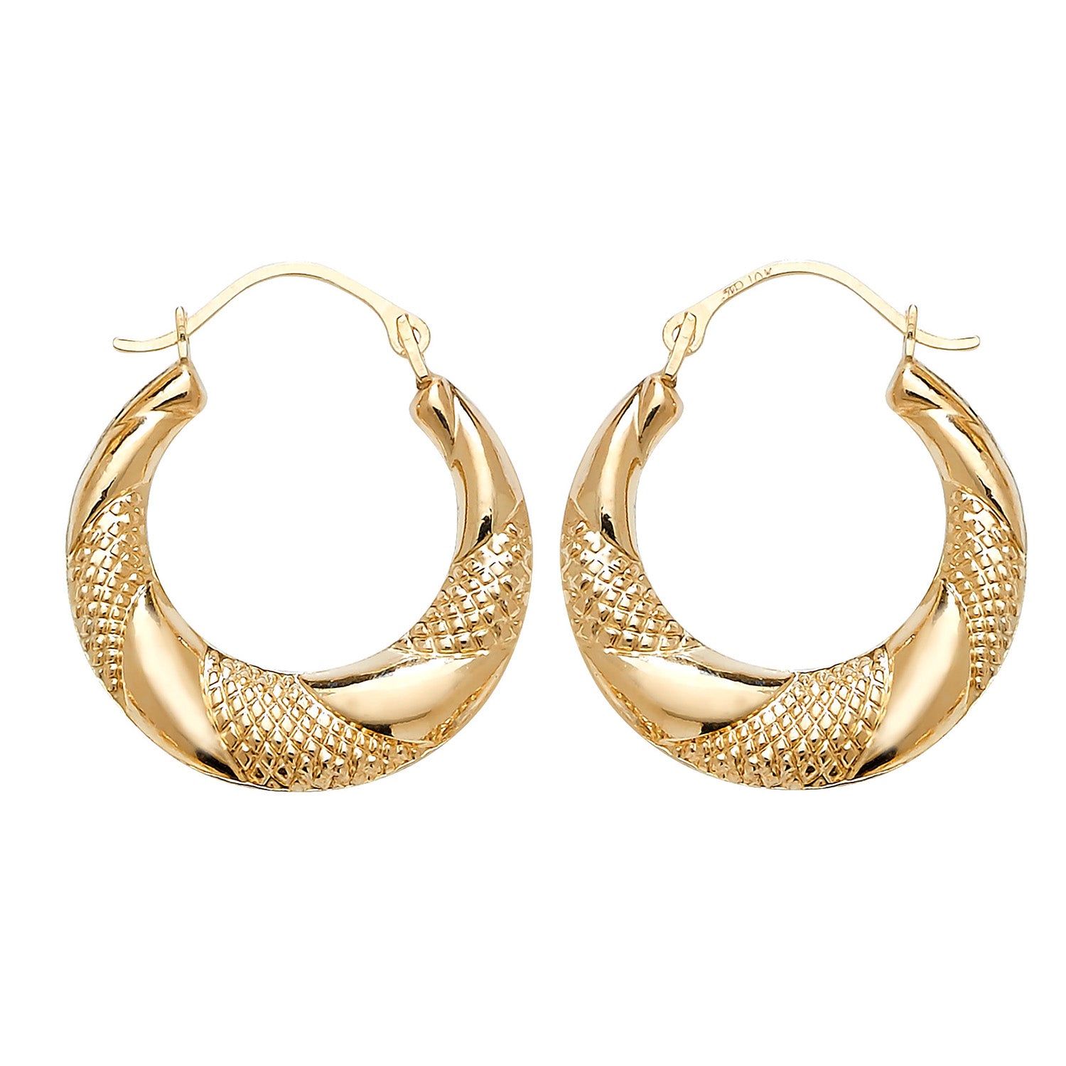 9CT YEL GOLD CREOLE EARRINGS