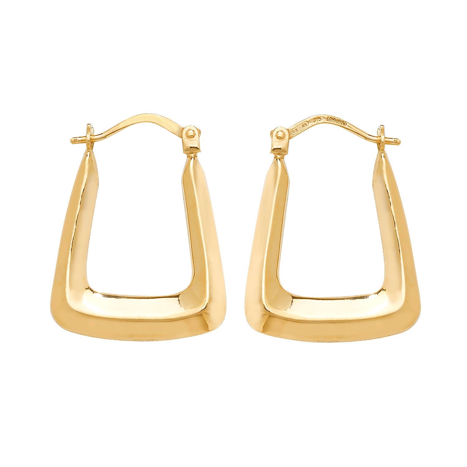 9CT YEL GOLD CREOLE EARRINGS