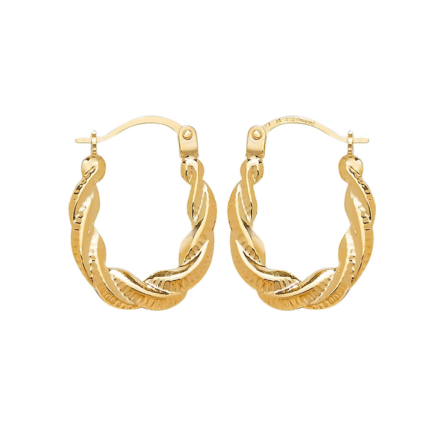 9CT YEL GOLD CREOLE EARRINGS