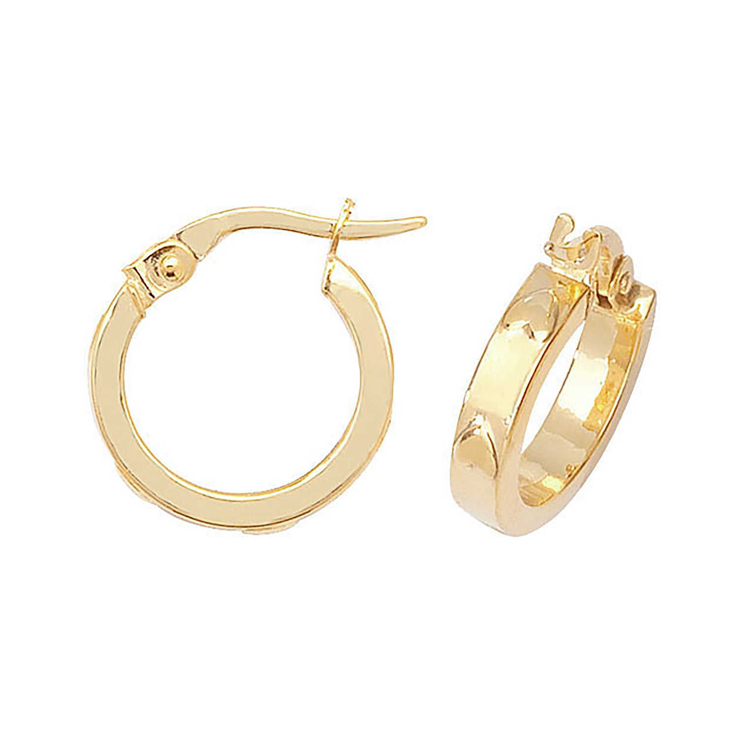 9CT YEL GOLD 10MM HOOP EARRINGS