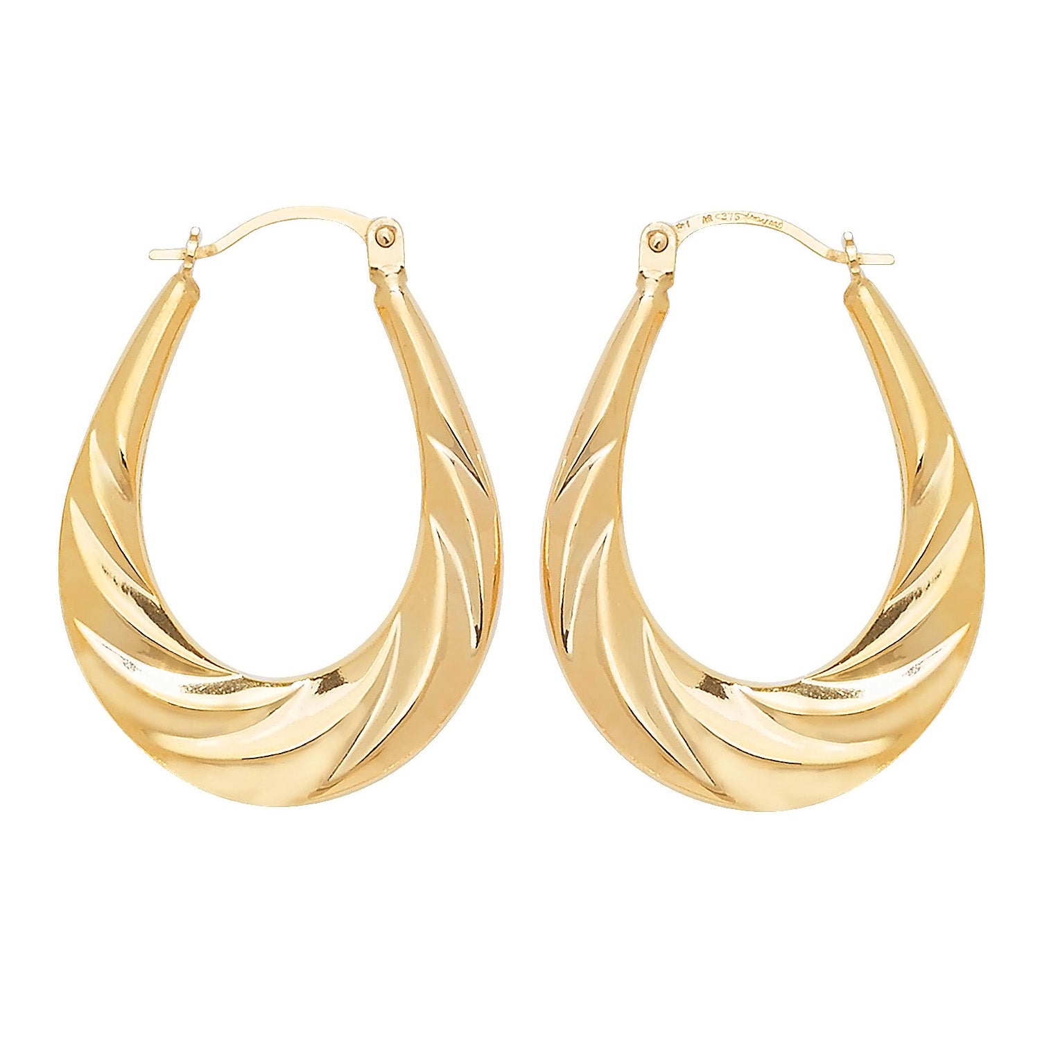 9CT YEL GOLD CREOLE EARRINGS