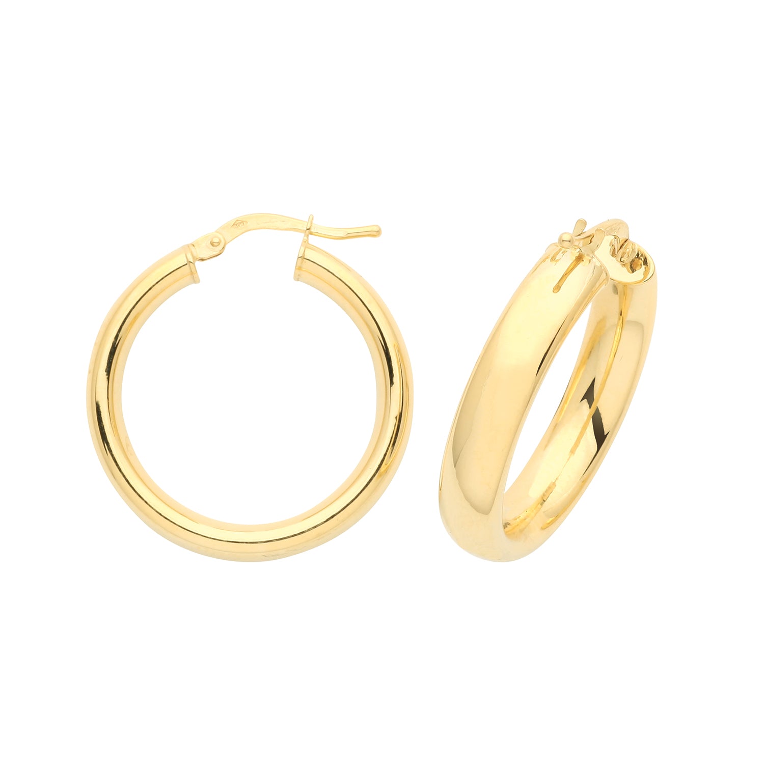 9CT YEL GOLD 20MM HOOP EARRINGS