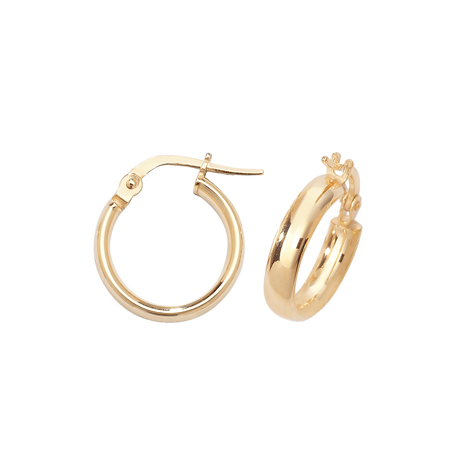 9CT YEL GOLD 08MM HOOP EARRINGS