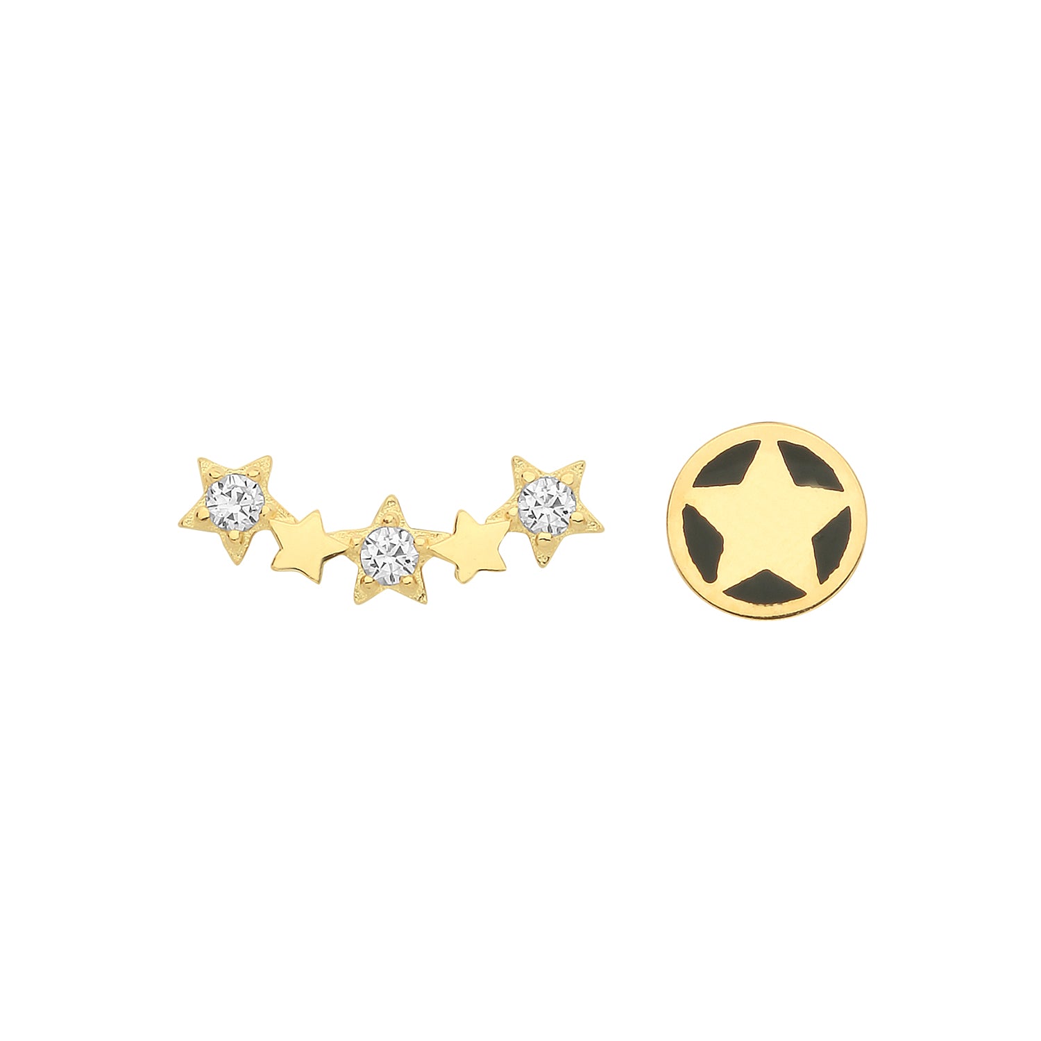 9CT YEL GOLD CZ CONSTELLATION SET STUD EARRINGS